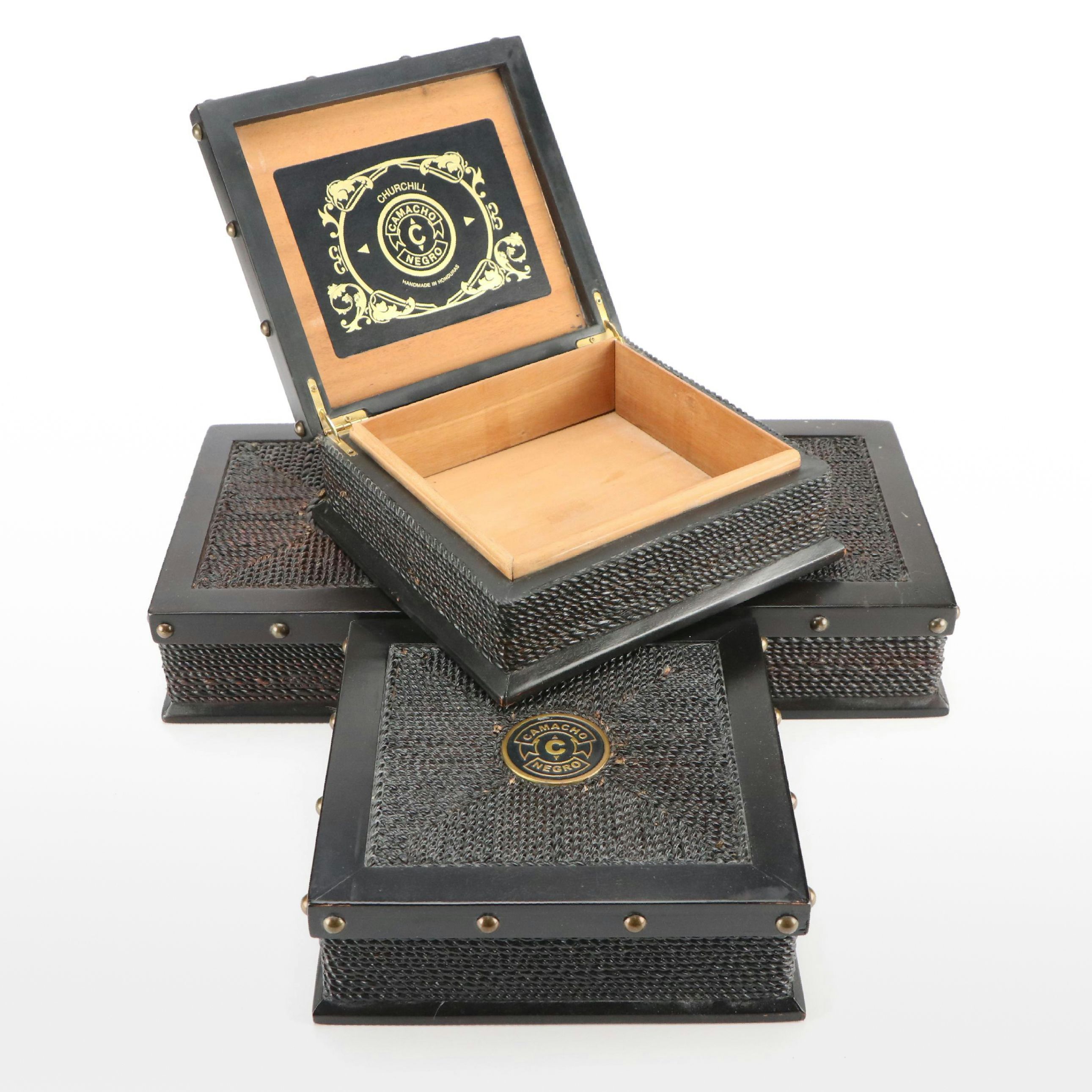 Camacho Negro Churchill Cigar Boxes