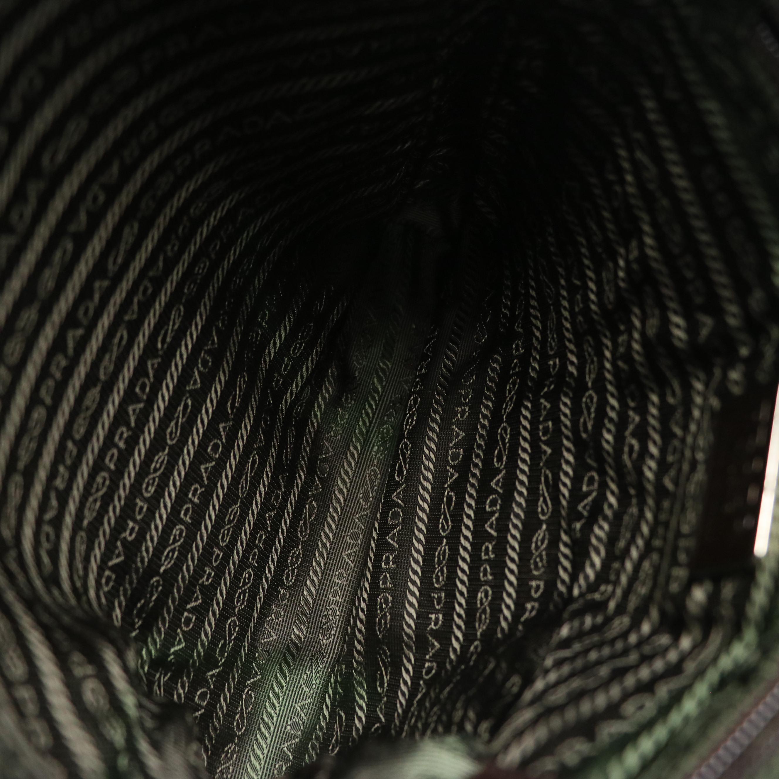 Prada Zippered Shoulder Bag in Mocha Brown and Sunflower Yellow Calfskin Leather