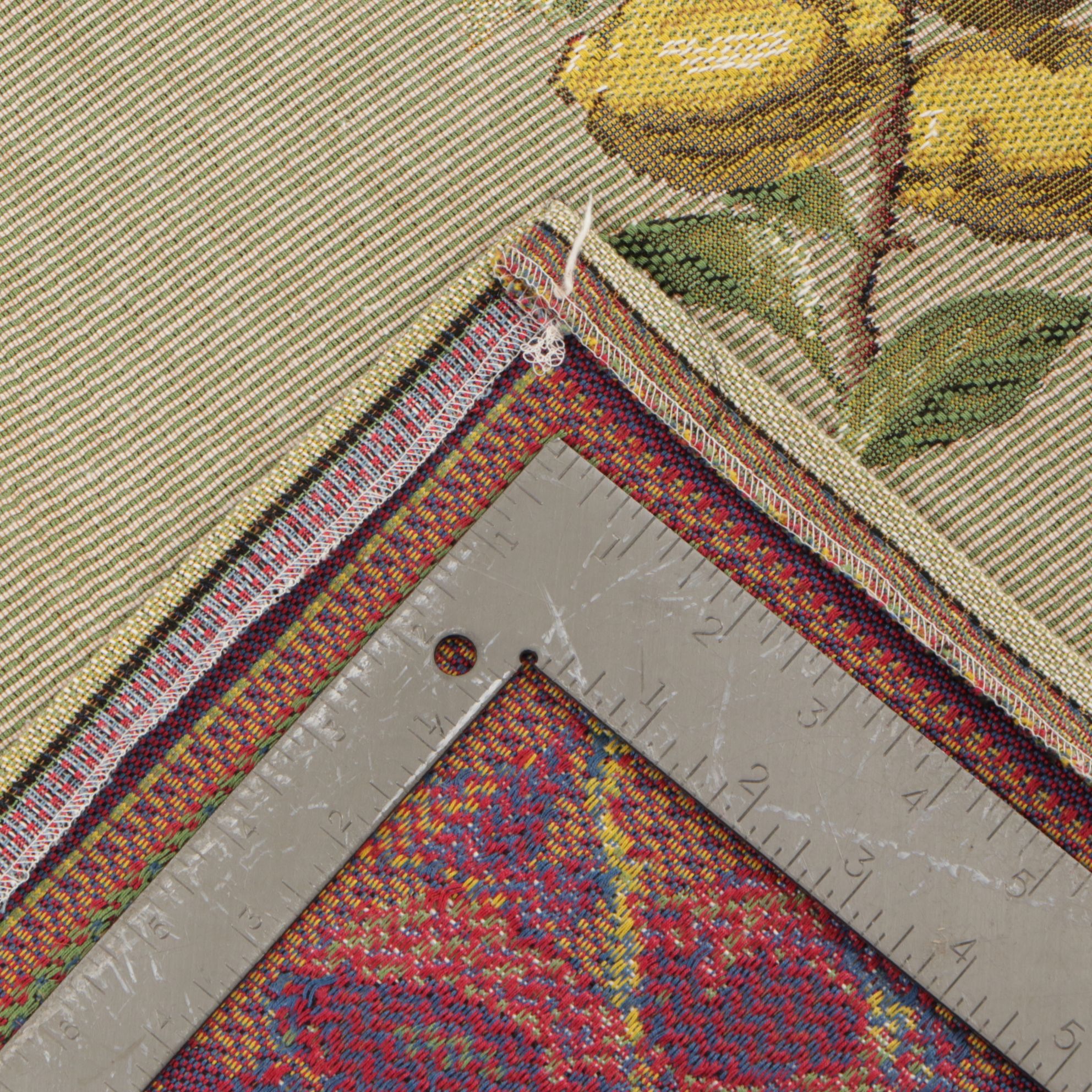 French Woven Iosis Cotton and Wool Blend Tablecloth