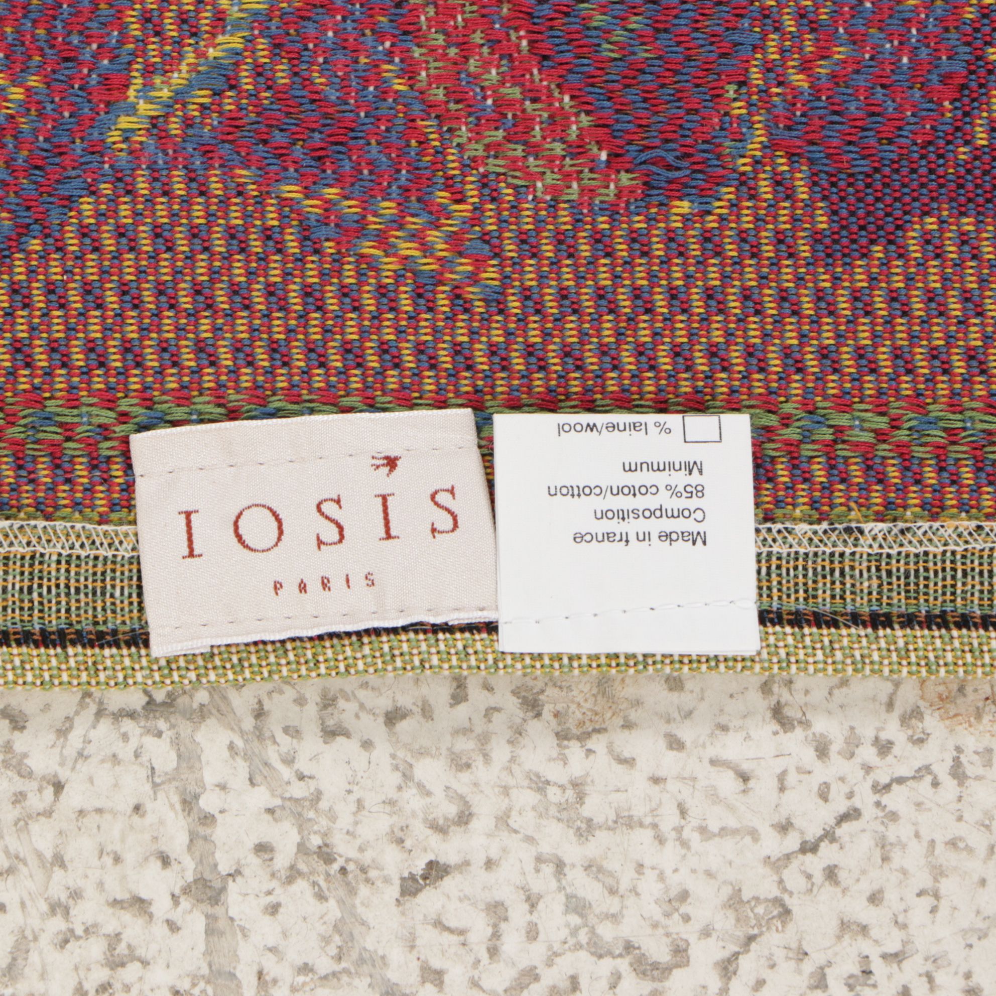French Woven Iosis Cotton and Wool Blend Tablecloth