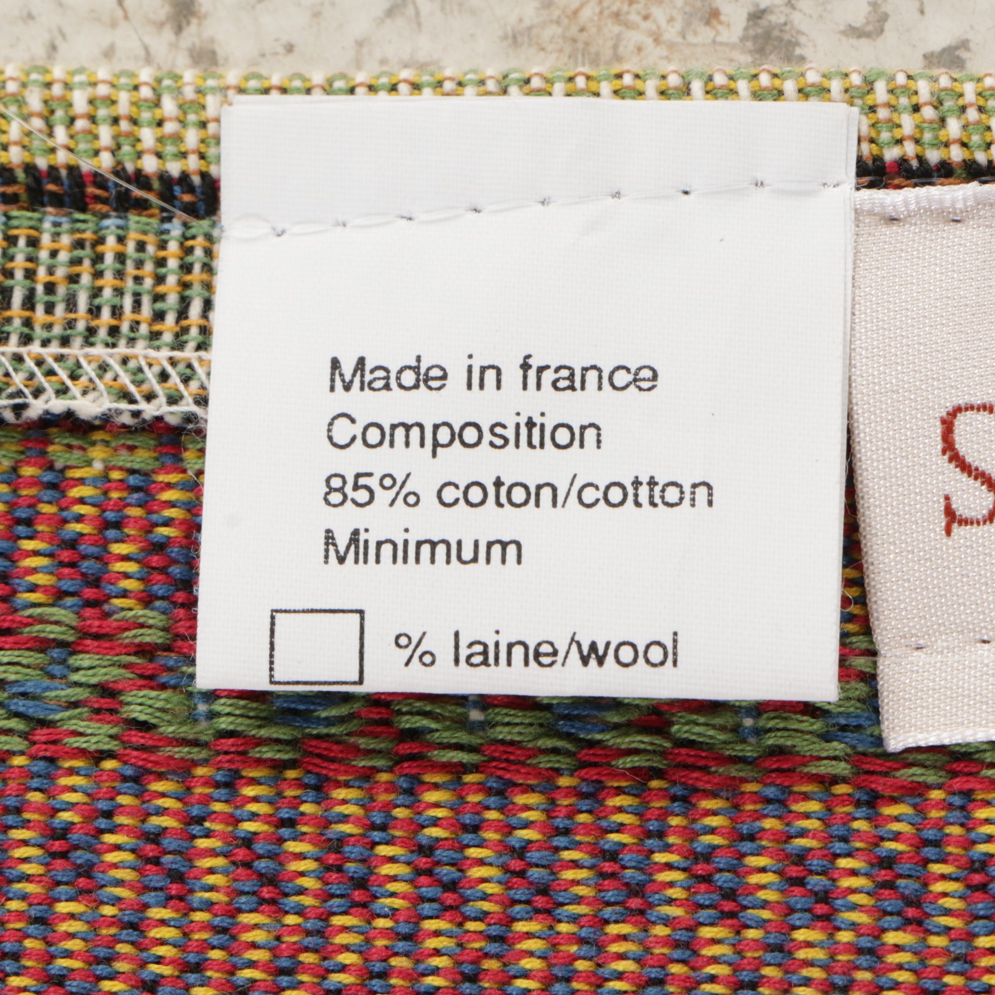 French Woven Iosis Cotton and Wool Blend Tablecloth