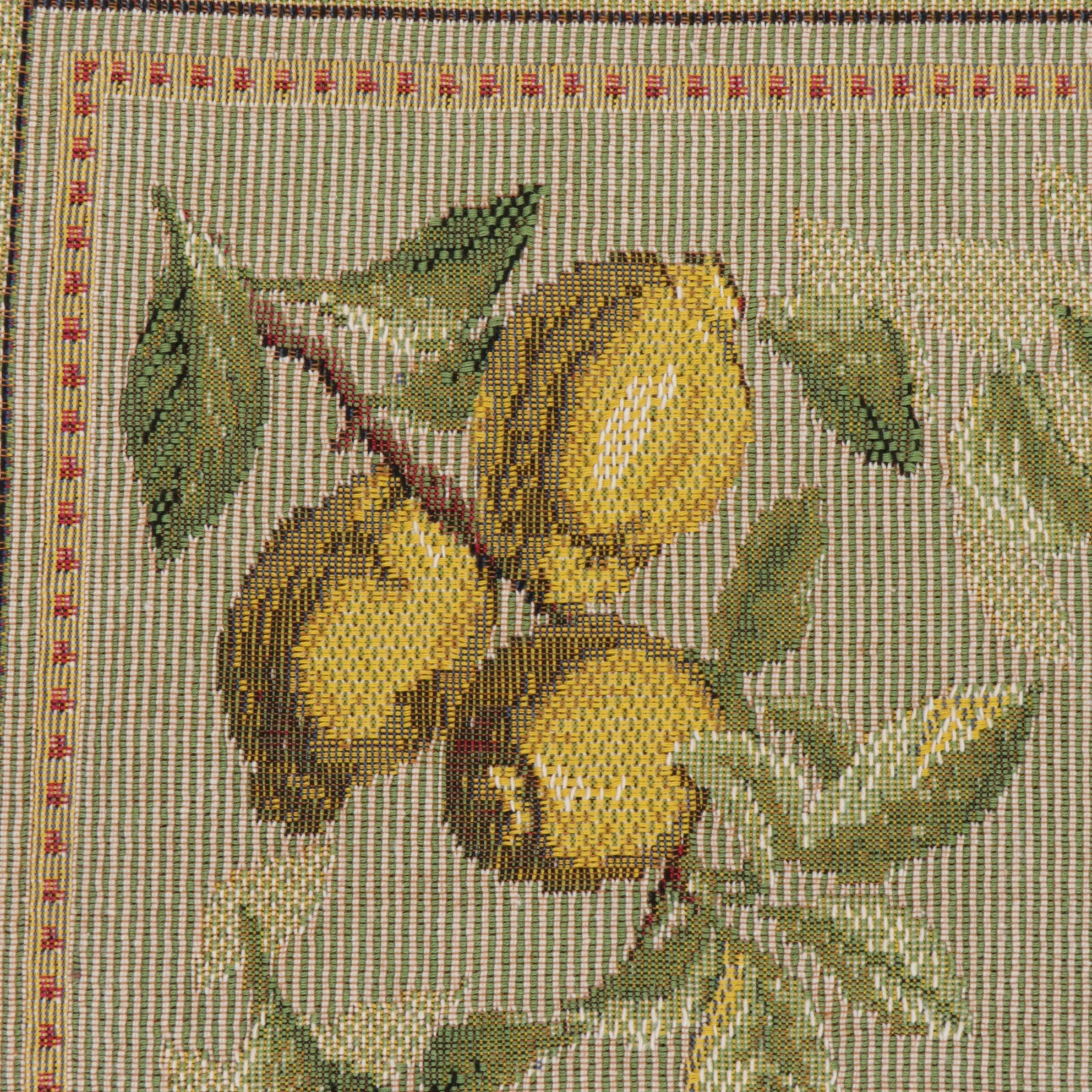 French Woven Iosis Cotton and Wool Blend Tablecloth