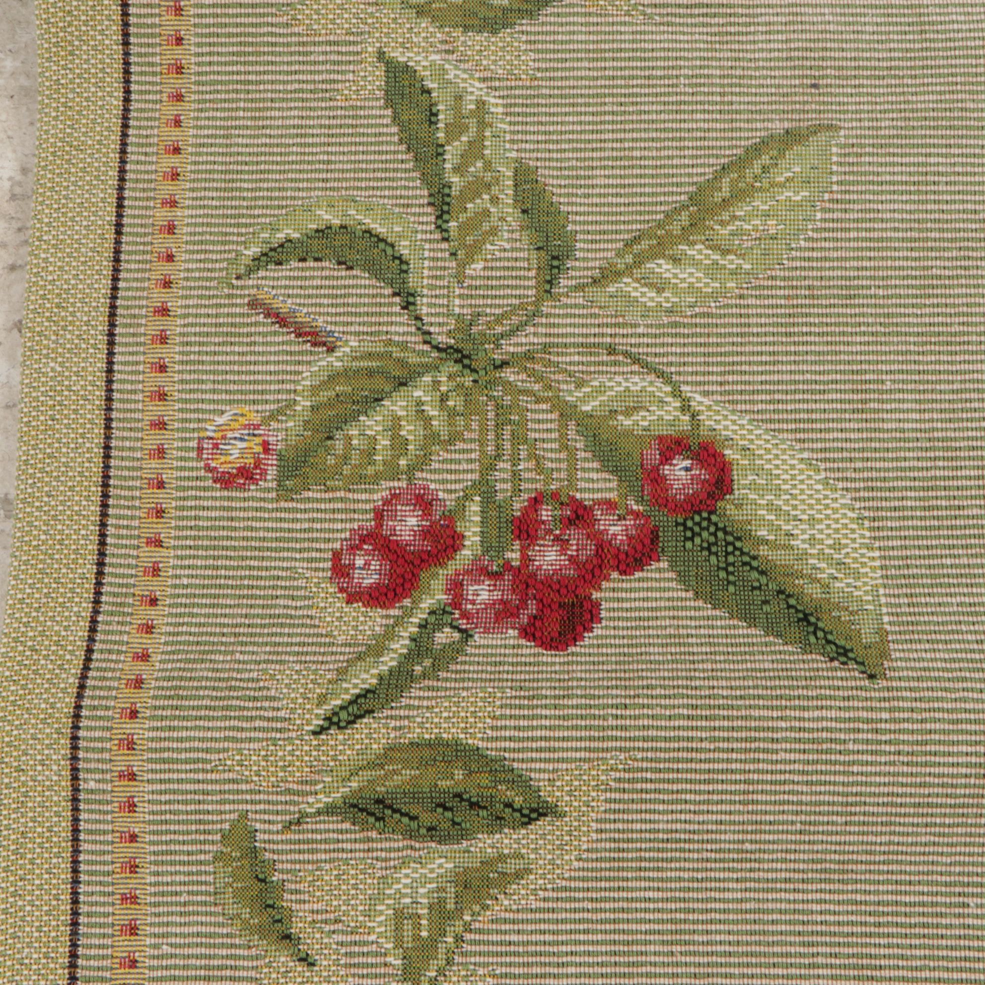 French Woven Iosis Cotton and Wool Blend Tablecloth