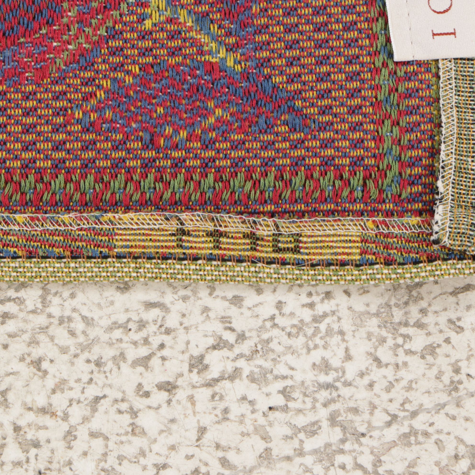 French Woven Iosis Cotton and Wool Blend Tablecloth