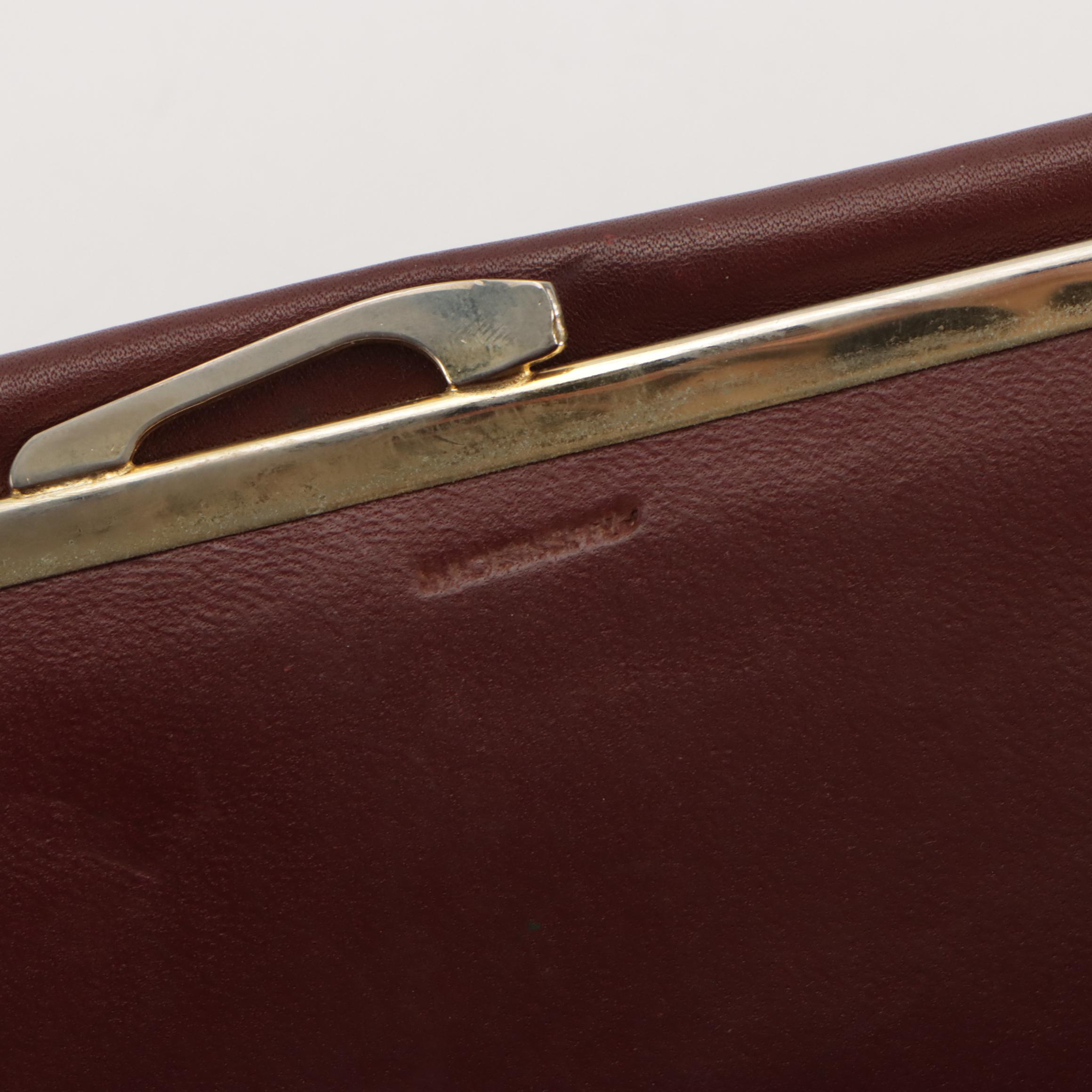 Cartier Mastline Bifold Clutch in Burgundy Leather