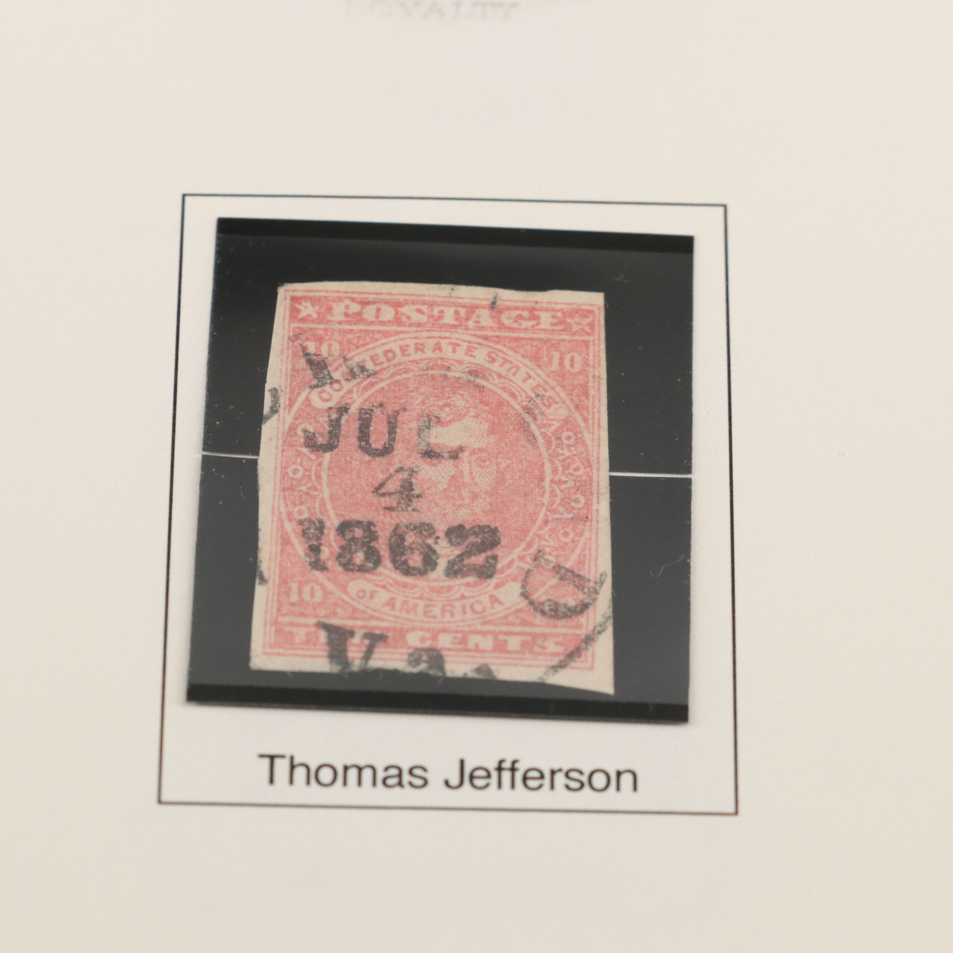 Album of Confederate States Postage Stamps, 1860s