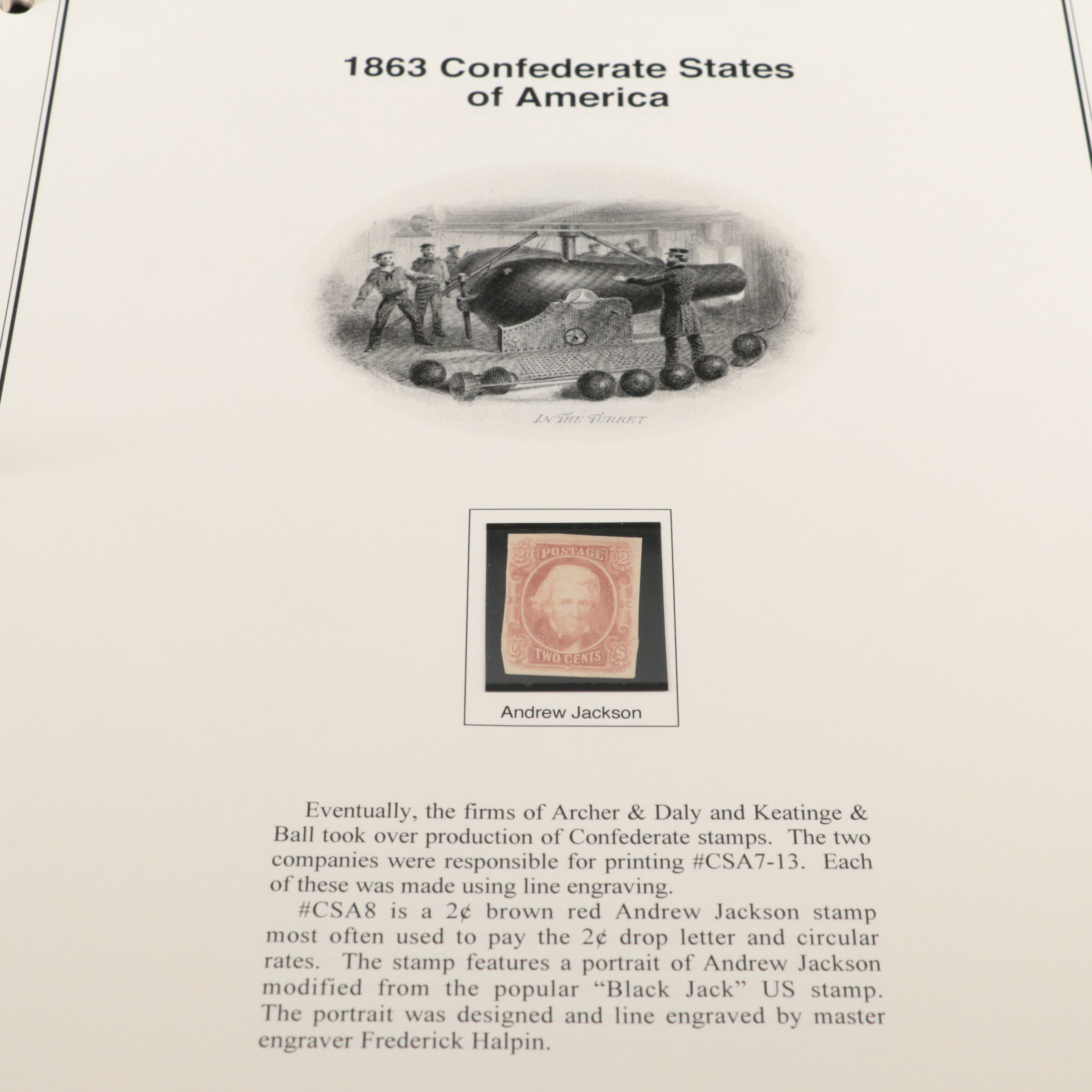 Album of Confederate States Postage Stamps, 1860s