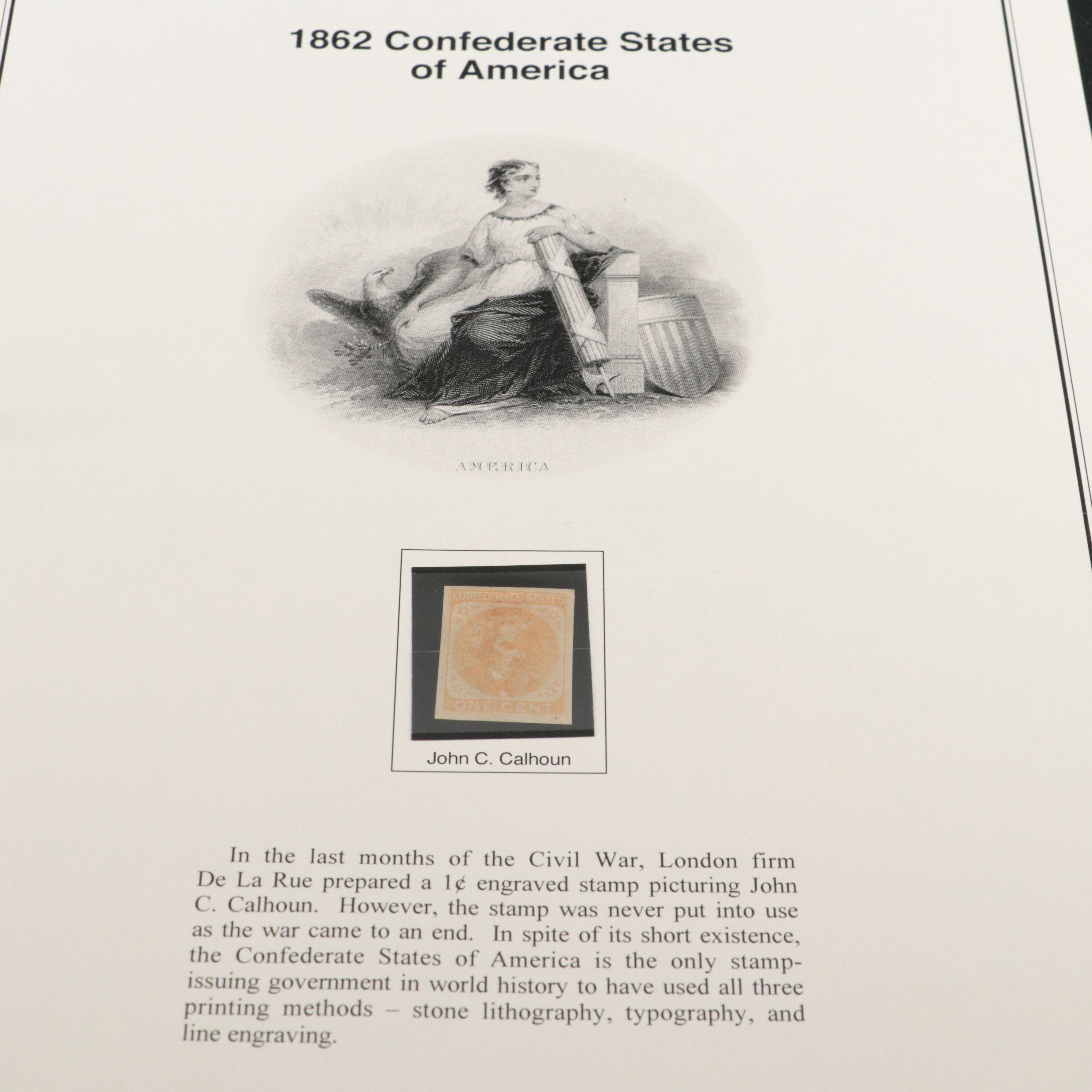 Album of Confederate States Postage Stamps, 1860s