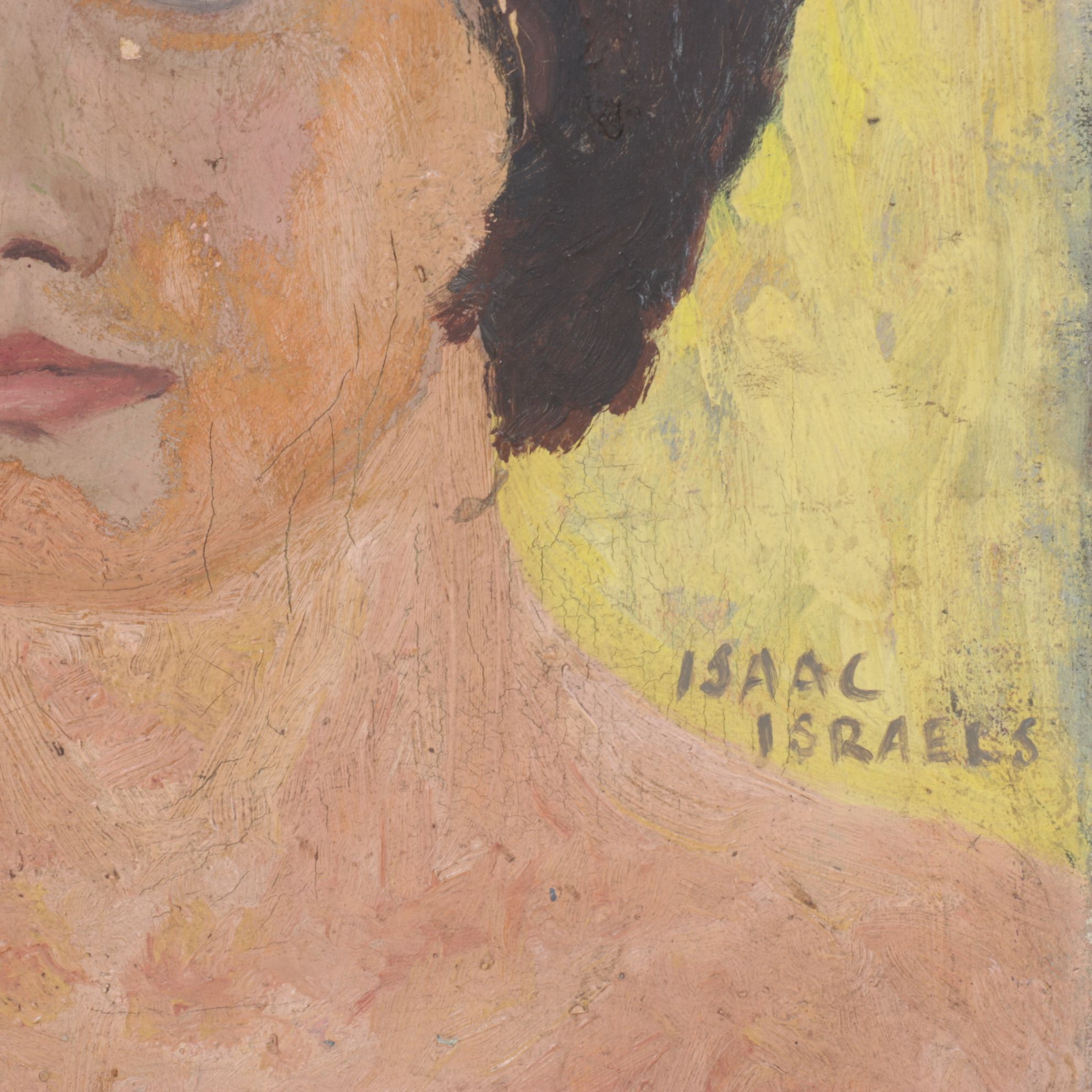 Isaac Israels Impressionist Portrait Oil Painting, Late 19th -Early 20th Century