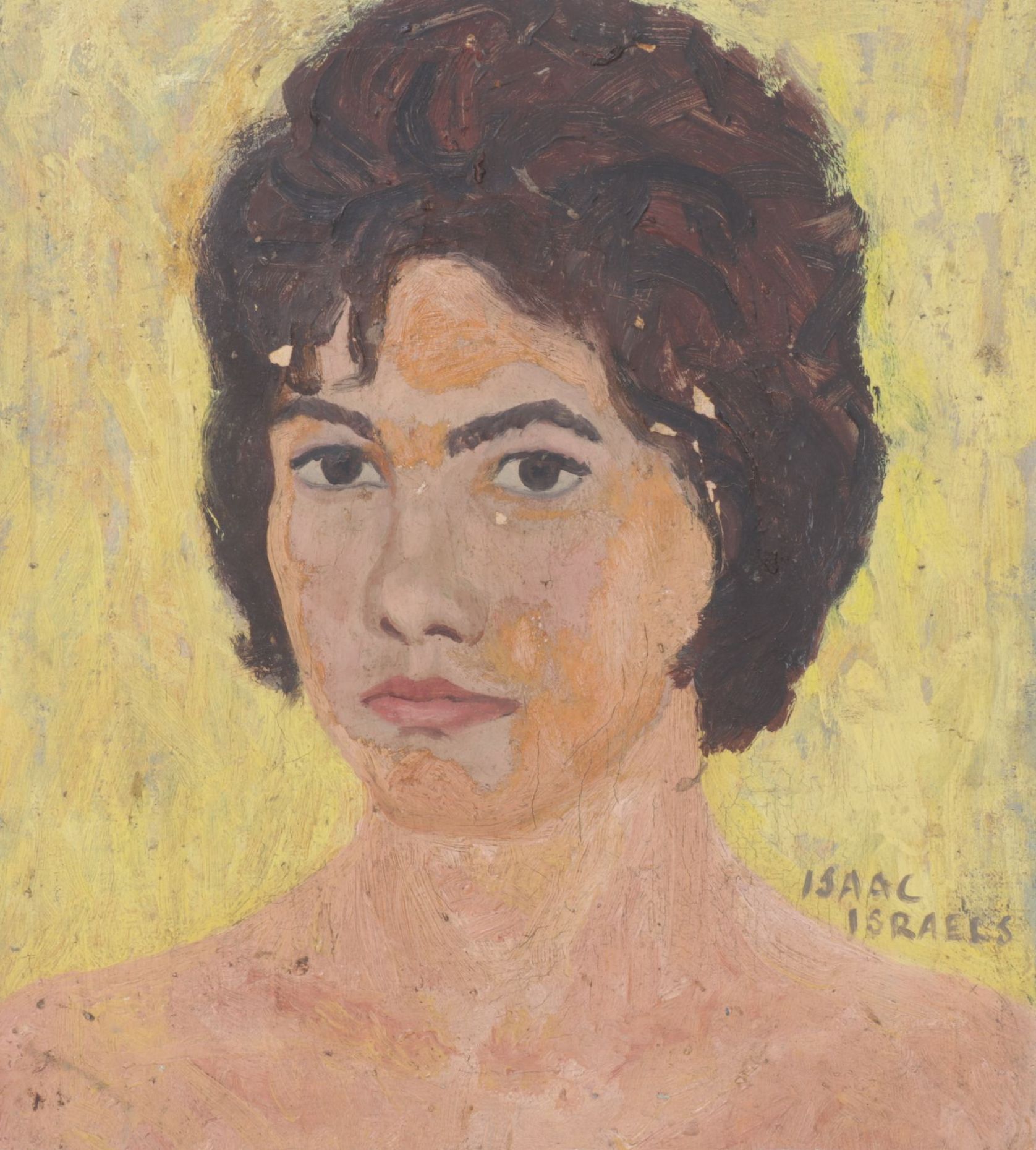 Isaac Israels Impressionist Portrait Oil Painting, Late 19th -Early 20th Century