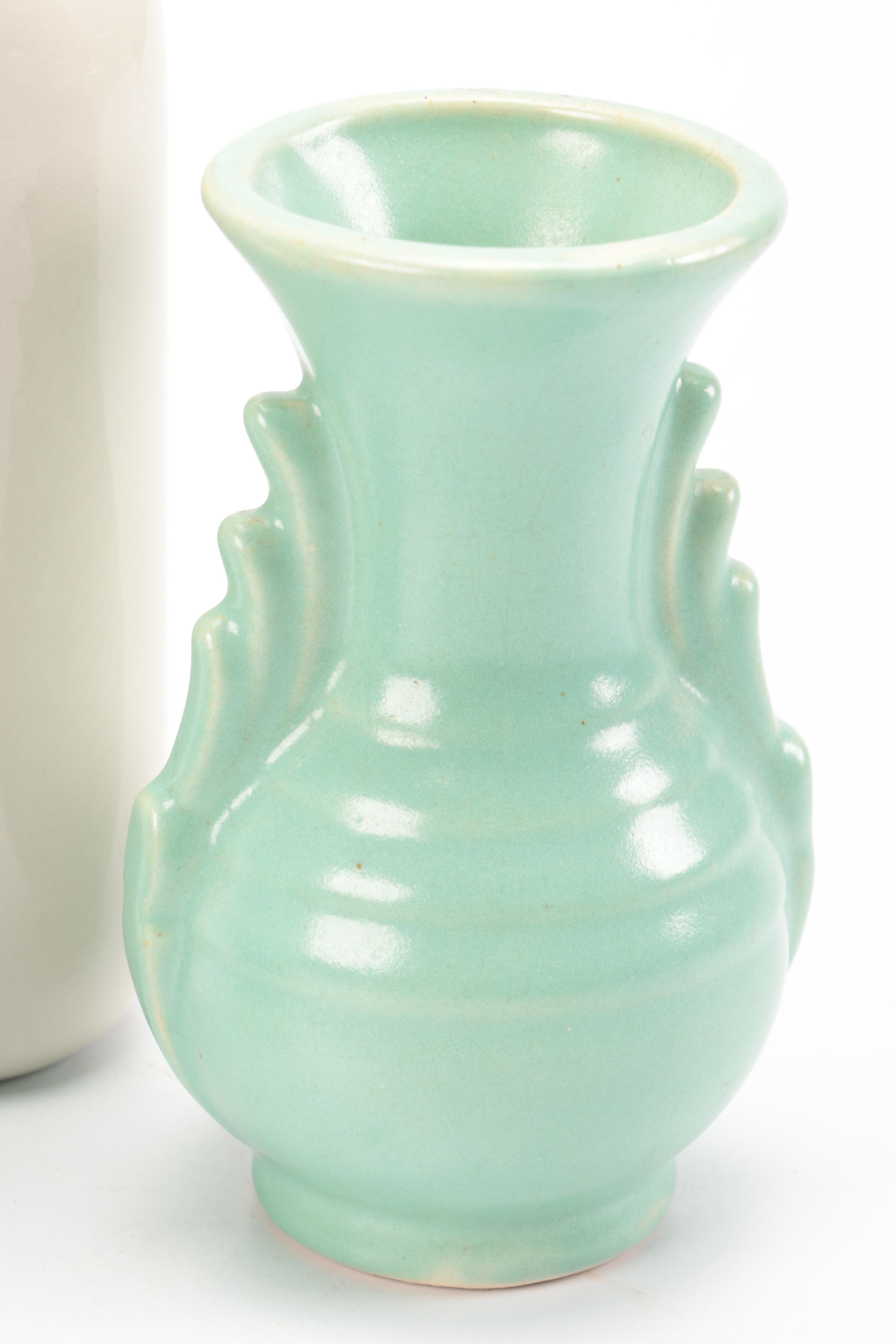 Art Deco Style and Other Ceramic Vases, Mid to Late 20th Century