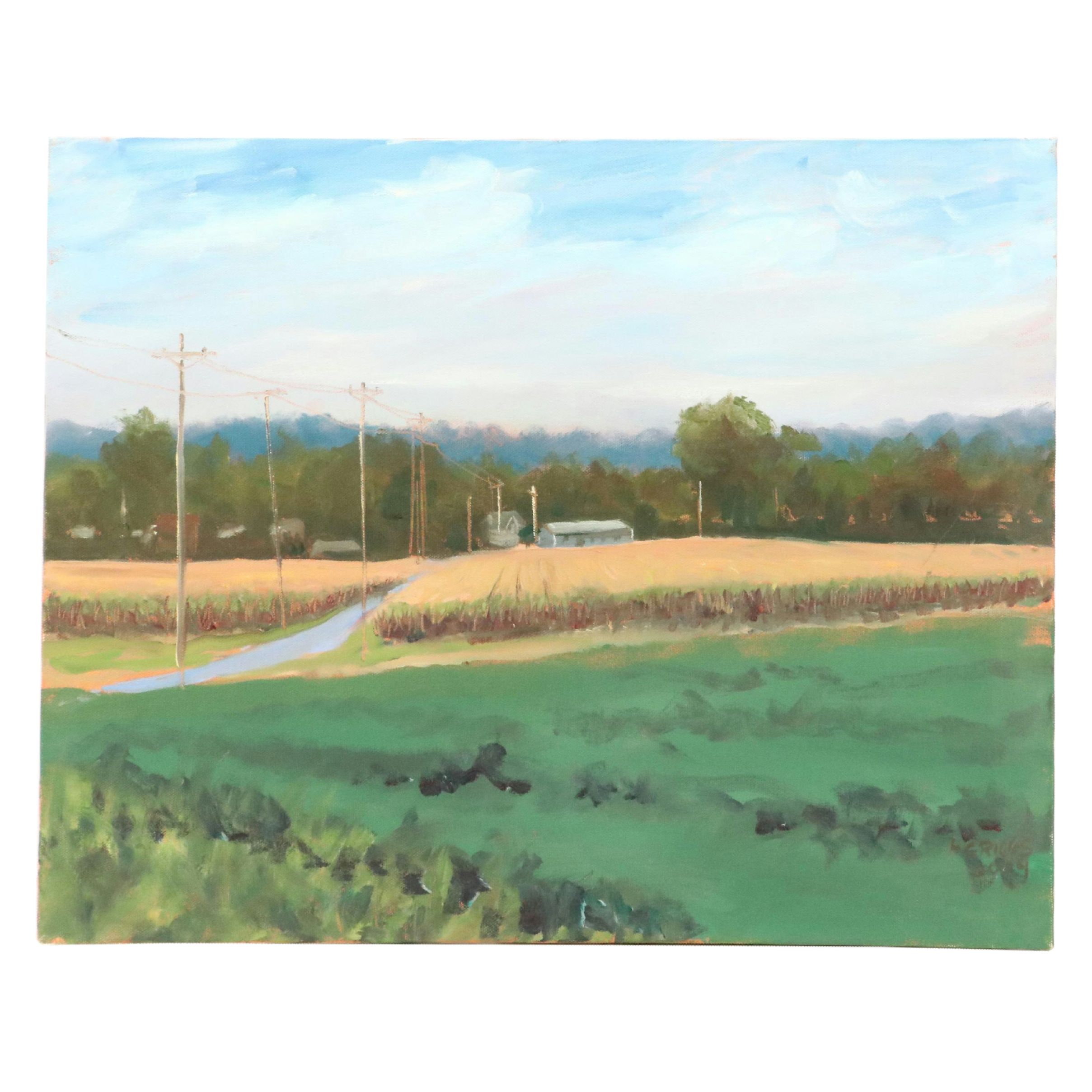 Larry Griggs Farm Landscape Oil Painting