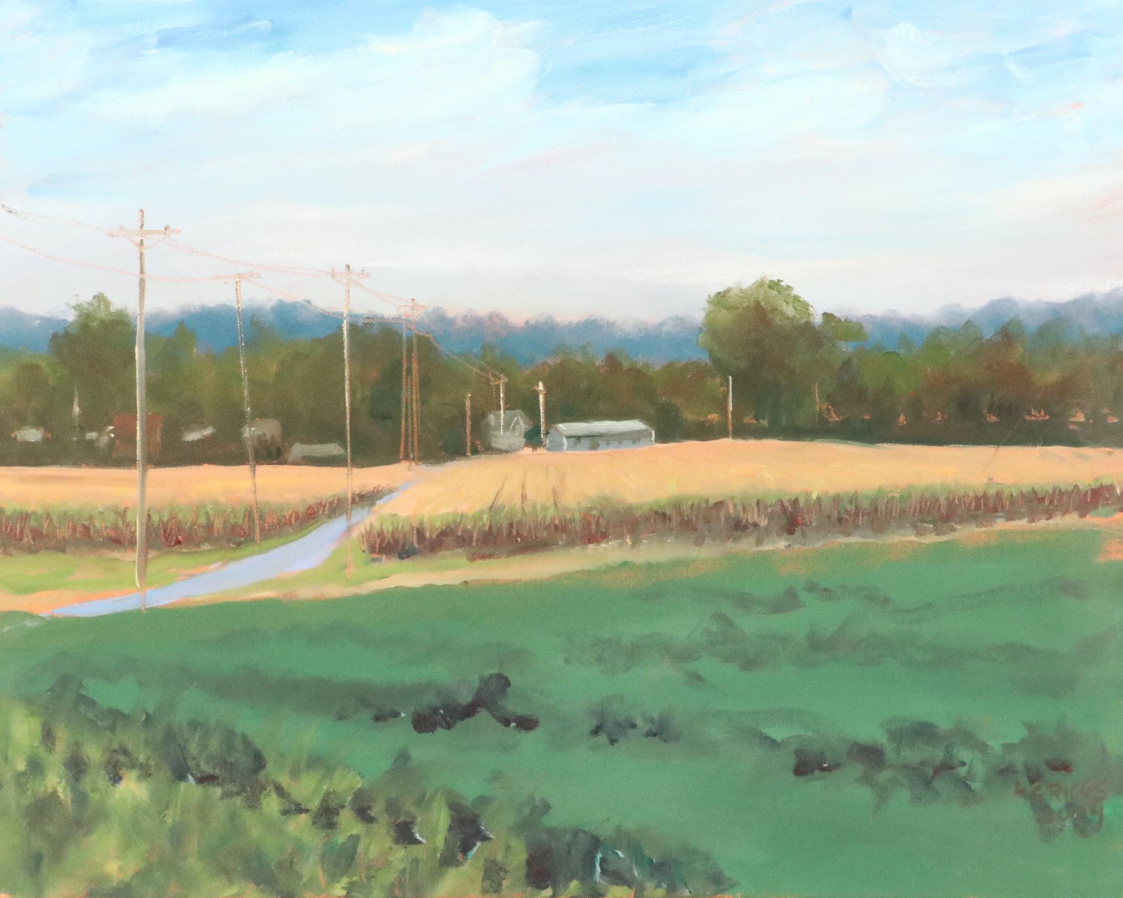 Larry Griggs Farm Landscape Oil Painting