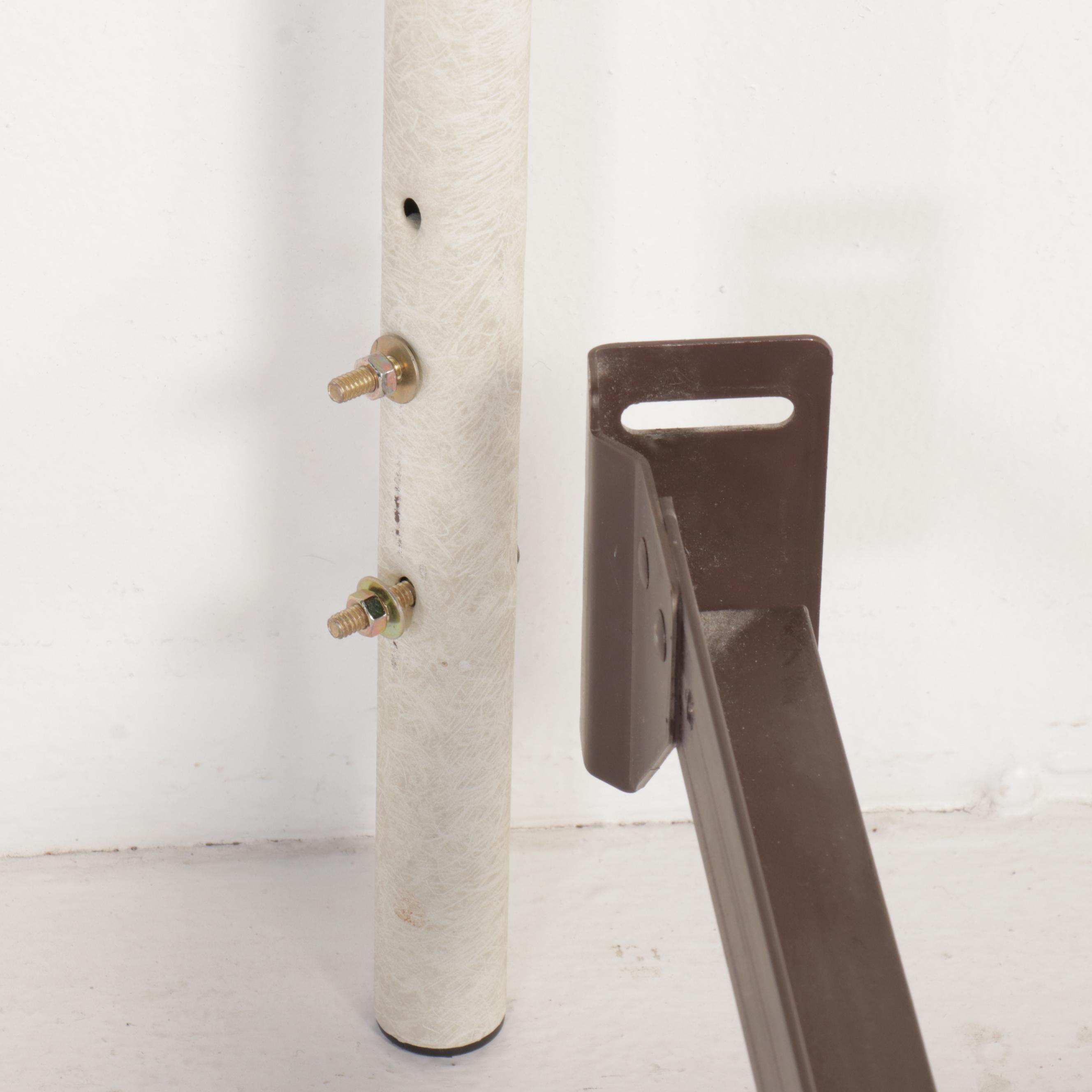 Victorian Style White Metal Queen Size Headboard with Metal Bed Frame