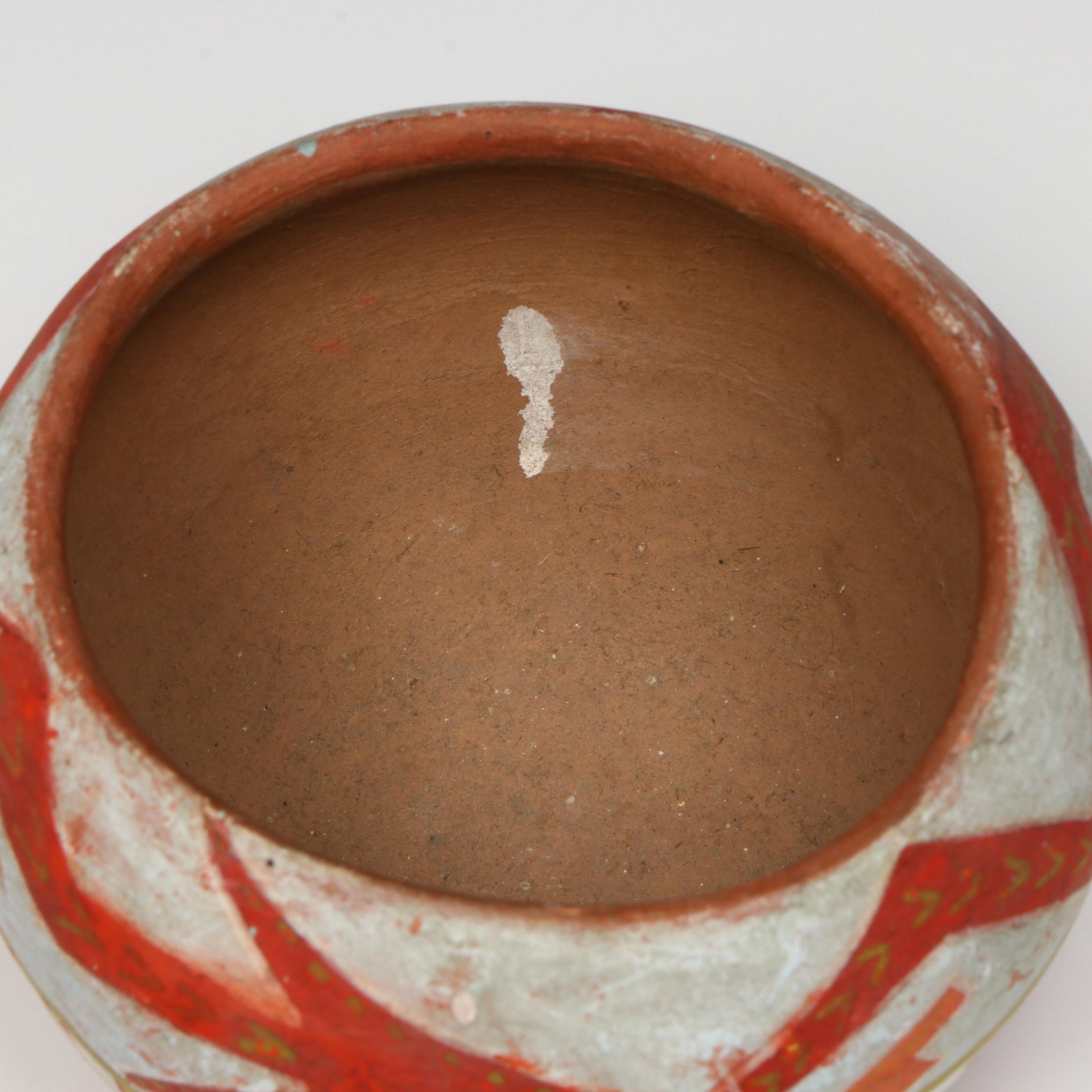 Southwestern Puebloan Poster Paint Ceramic Pots, Mid-20th Century