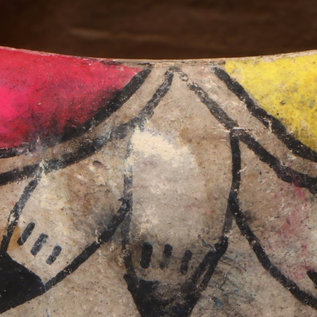 Southwestern Puebloan Poster Paint Ceramic Pots, Mid-20th Century