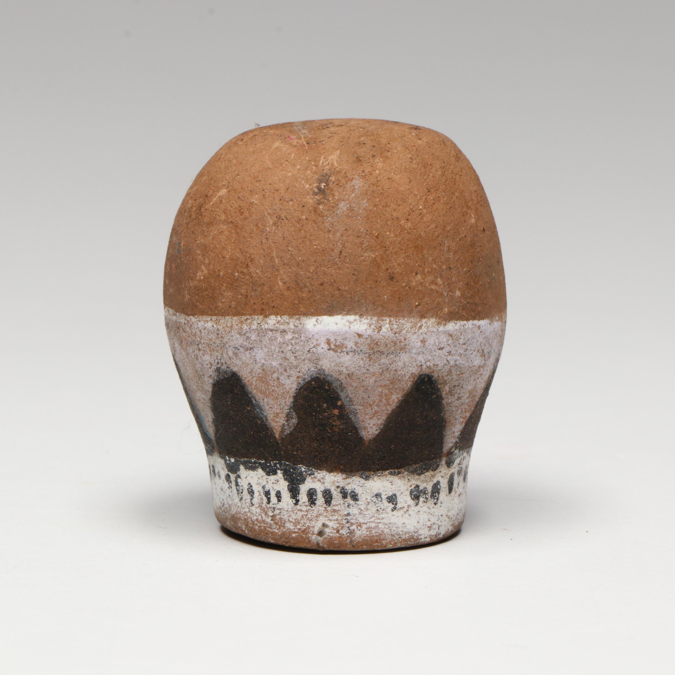 Southwestern Puebloan Poster Paint Ceramic Pots, Mid-20th Century