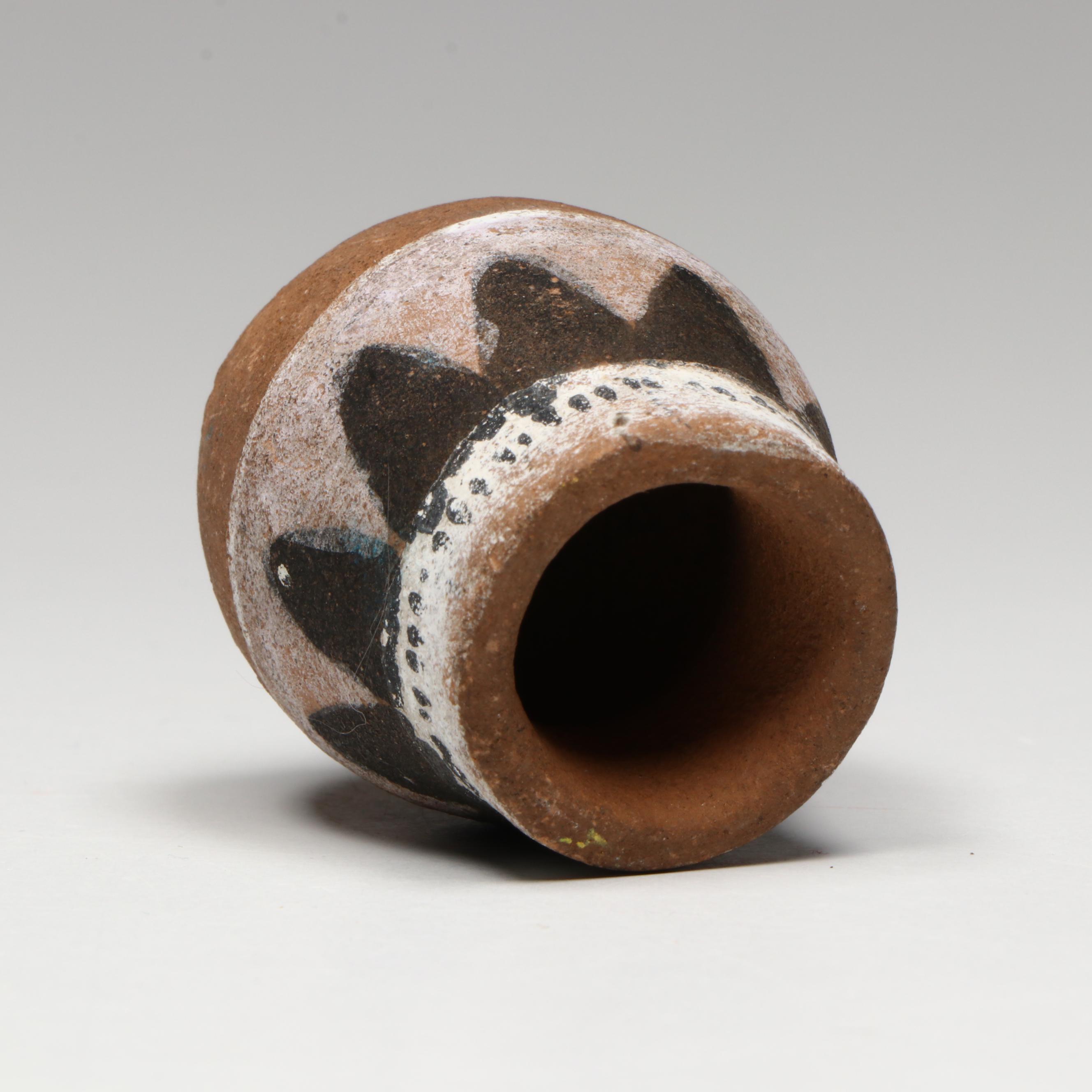 Southwestern Puebloan Poster Paint Ceramic Pots, Mid-20th Century