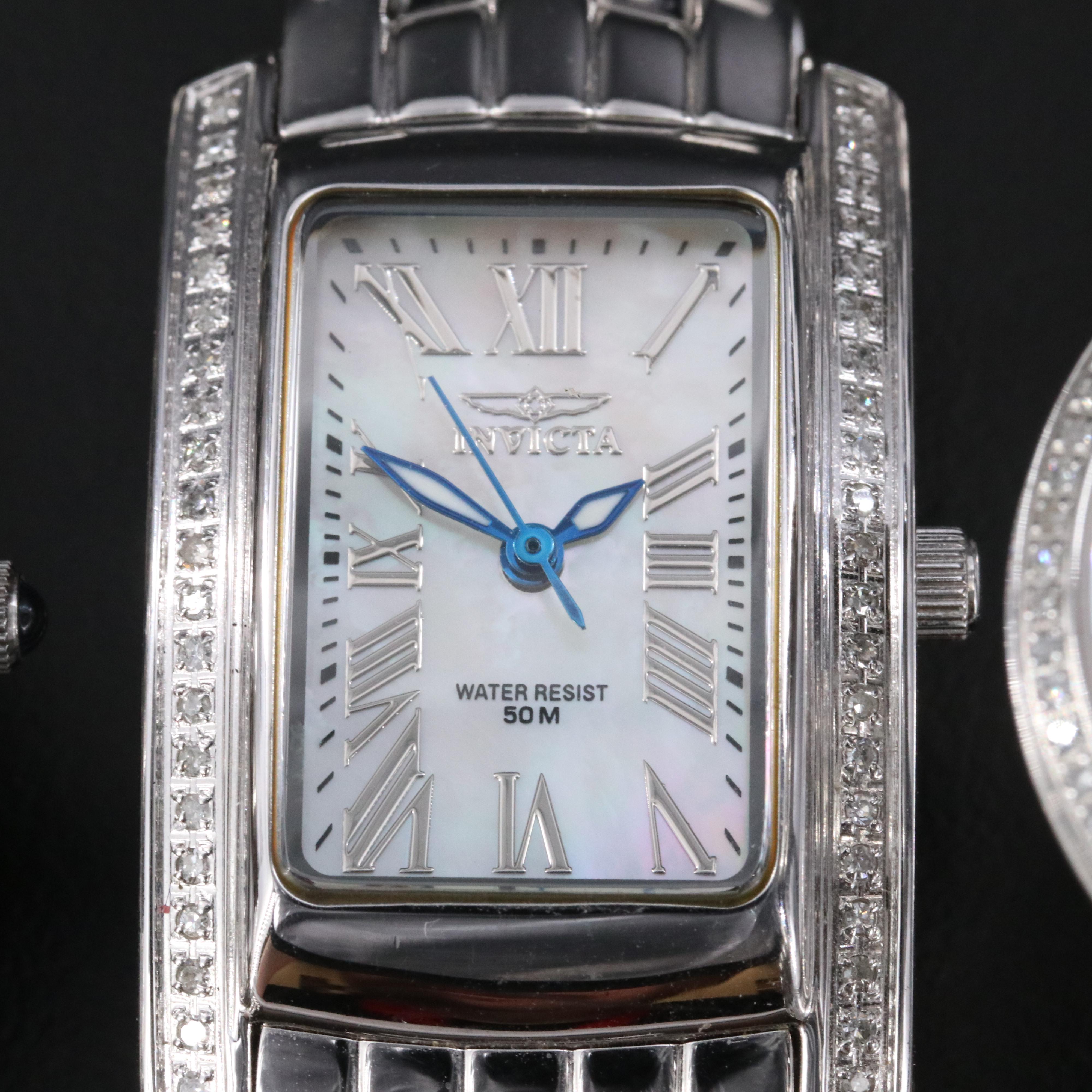 Invicta Stainless Steel Watch Selection with Mother-of-Pearl Dials