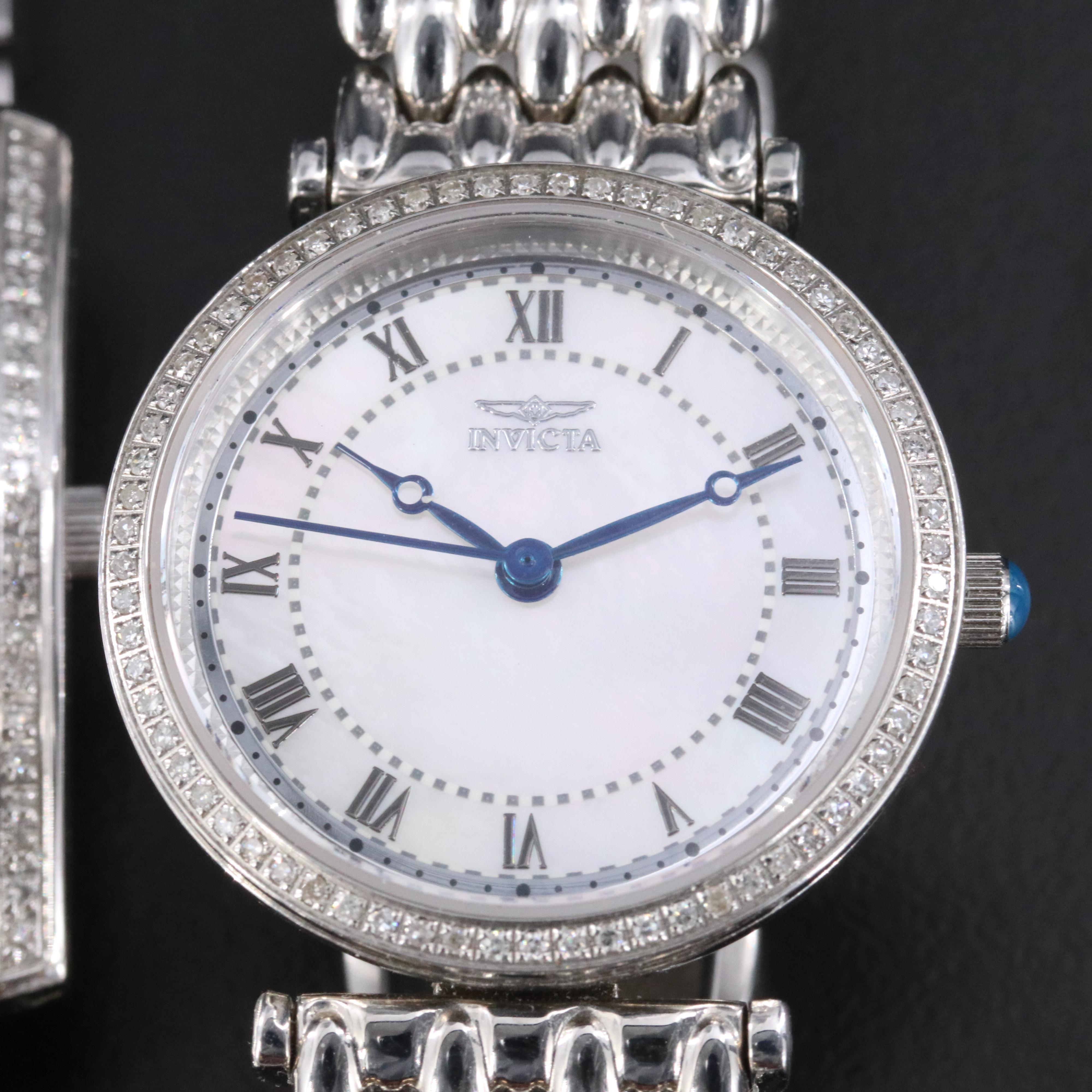 Invicta Stainless Steel Watch Selection with Mother-of-Pearl Dials