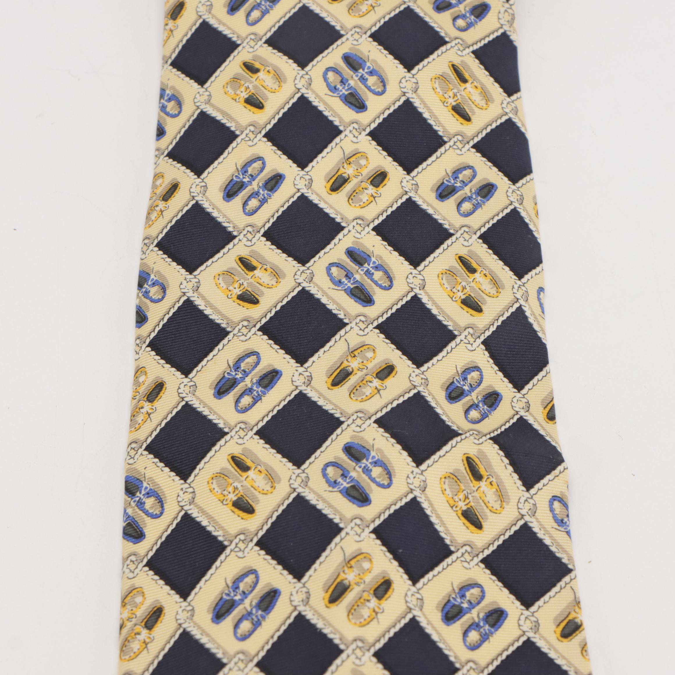 Burberry London, S.T. Dupont, and Dunhill Italian Silk Patterned Neckties