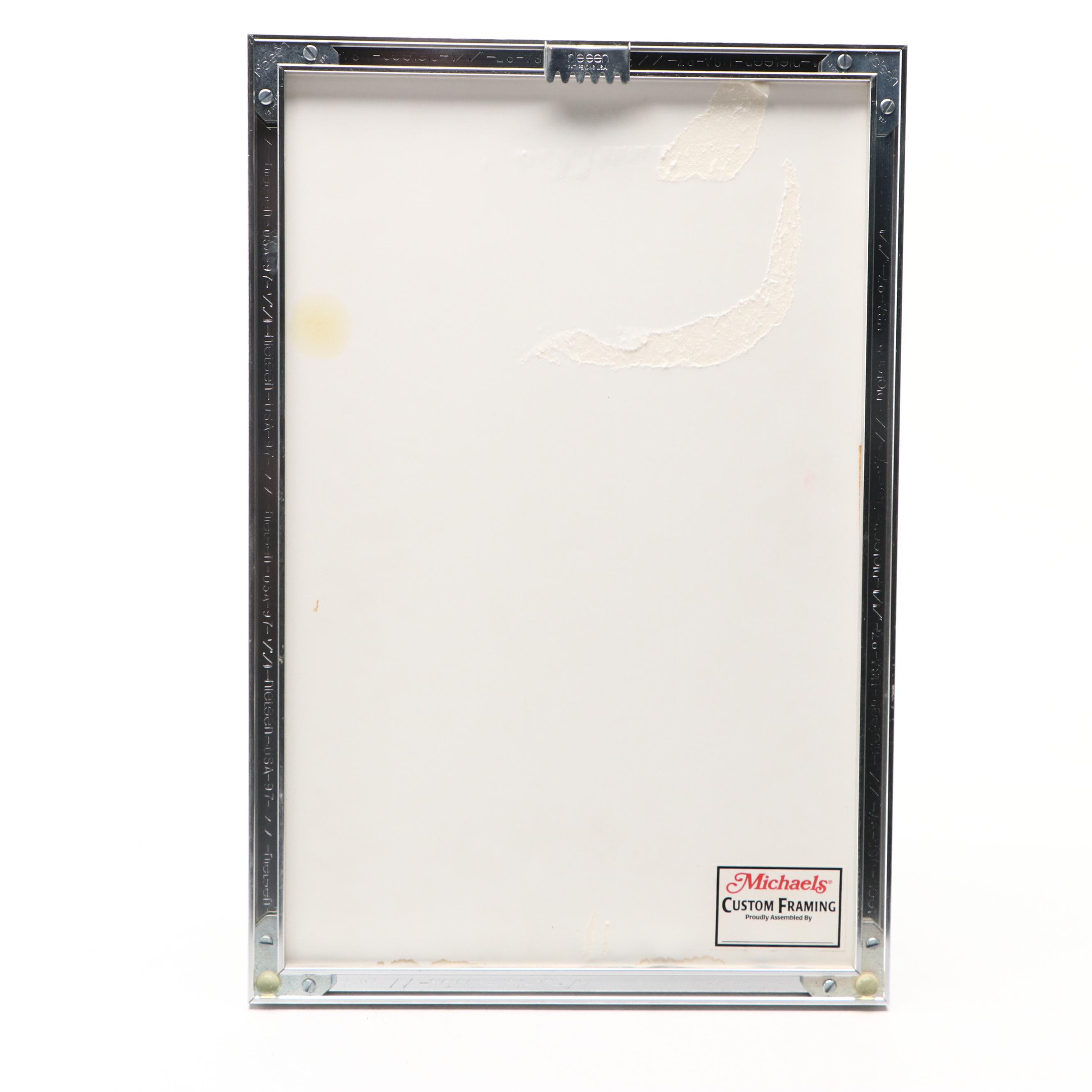 Floral Still Life Gouache Painting, 21st Century