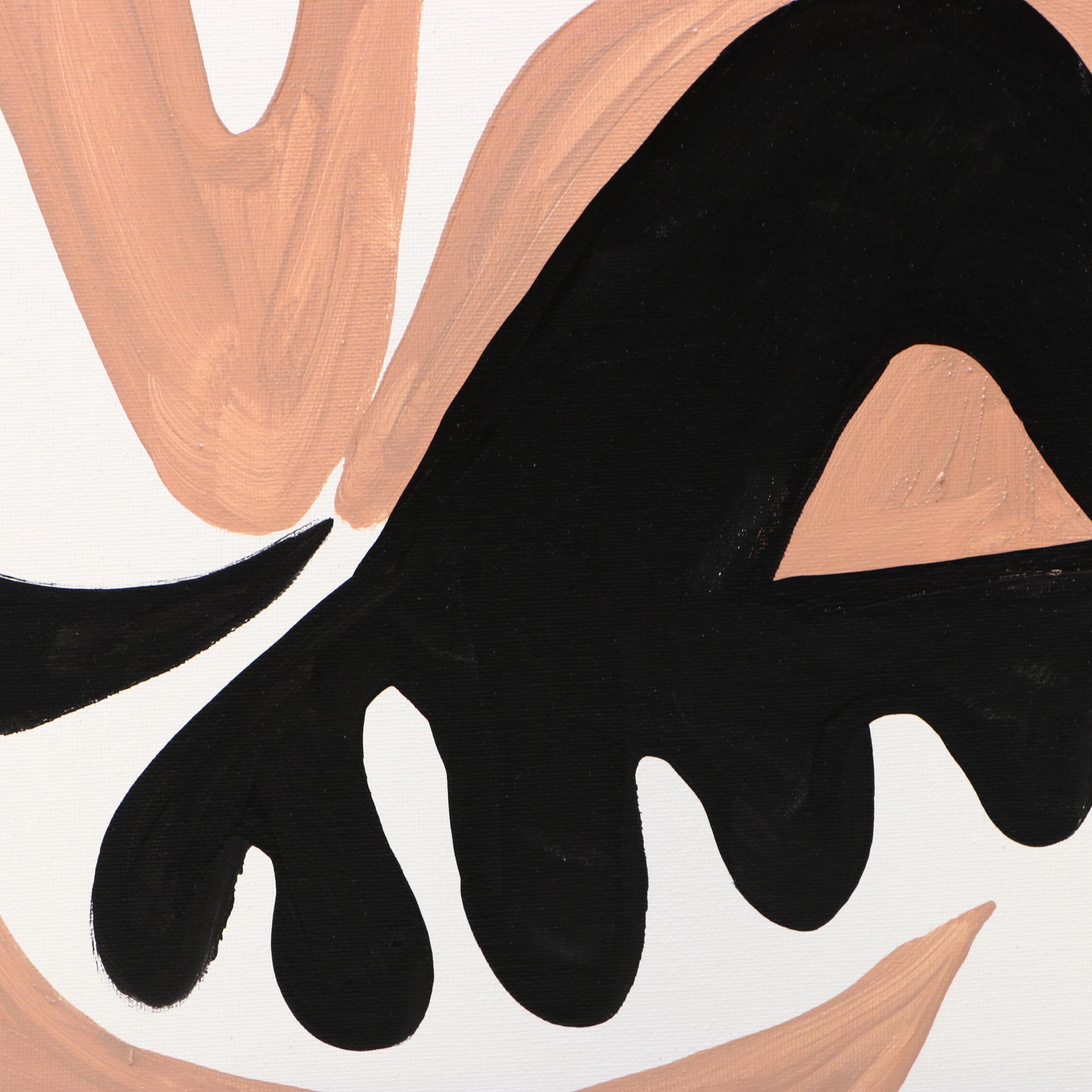 Corbellic Figural Stylized Acrylic Painting, 2024