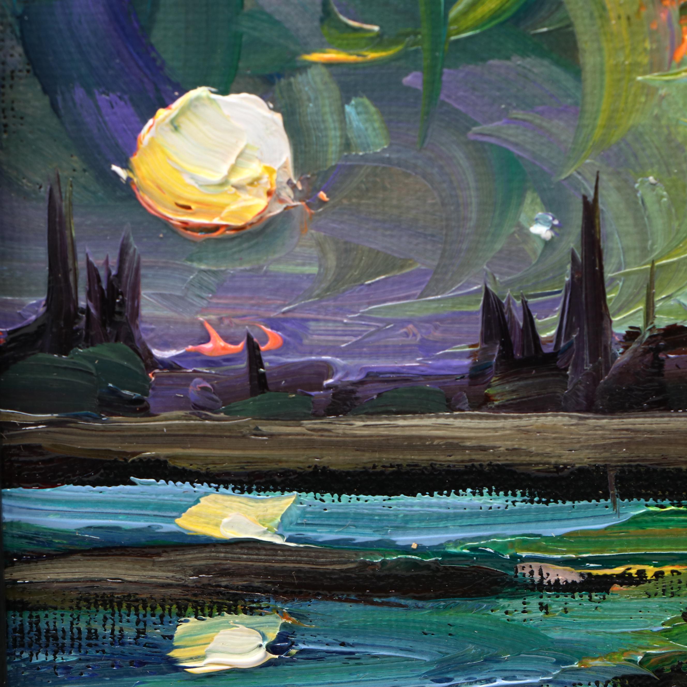 William Hawkins Sunset Landscape Oil Painting, 21st Century