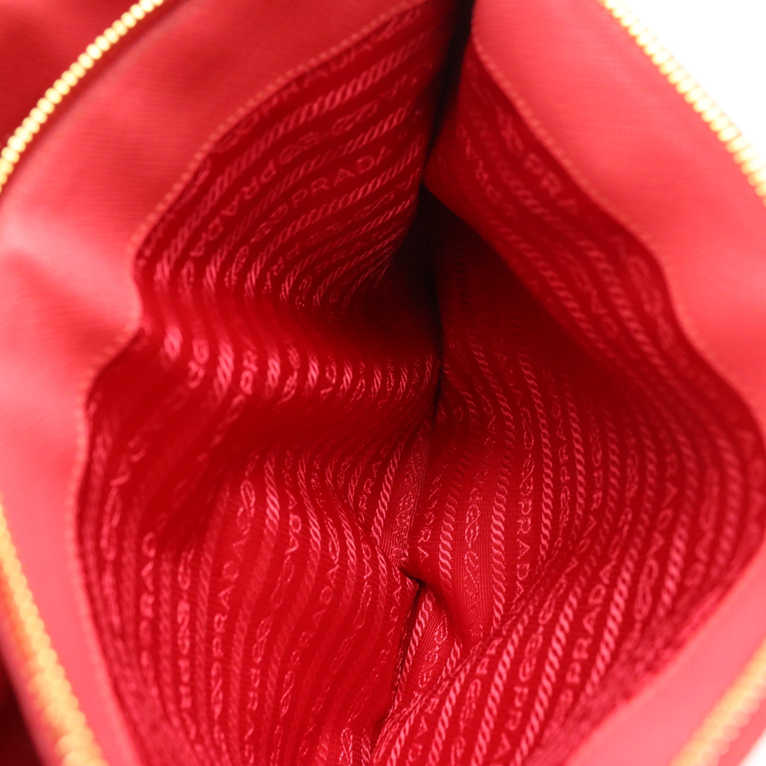 Prada Galleria Double Zip Two-Way Tote in Pink Saffiano Leather