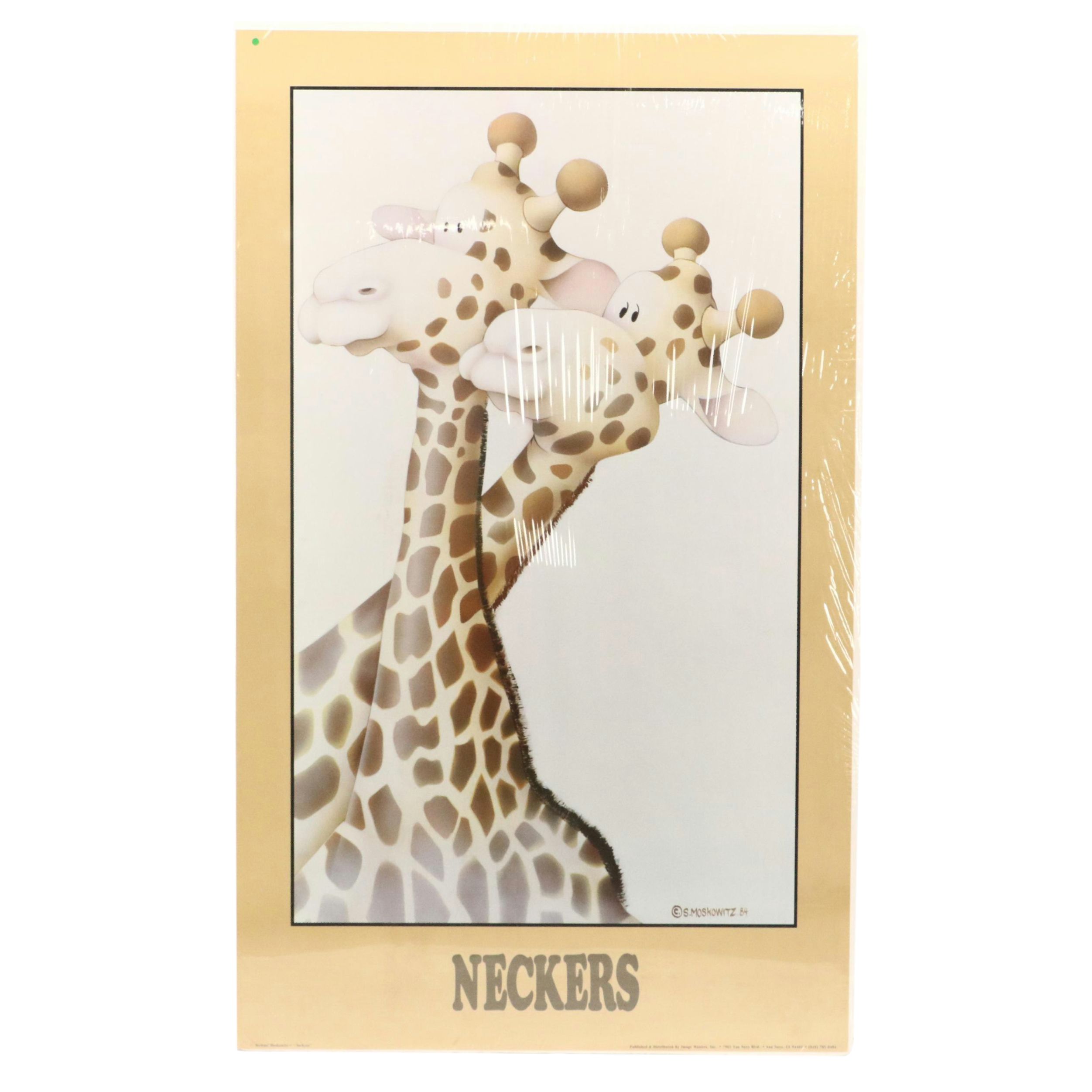 Giraffe Offset Lithograph "Neckers" After Moskowitz