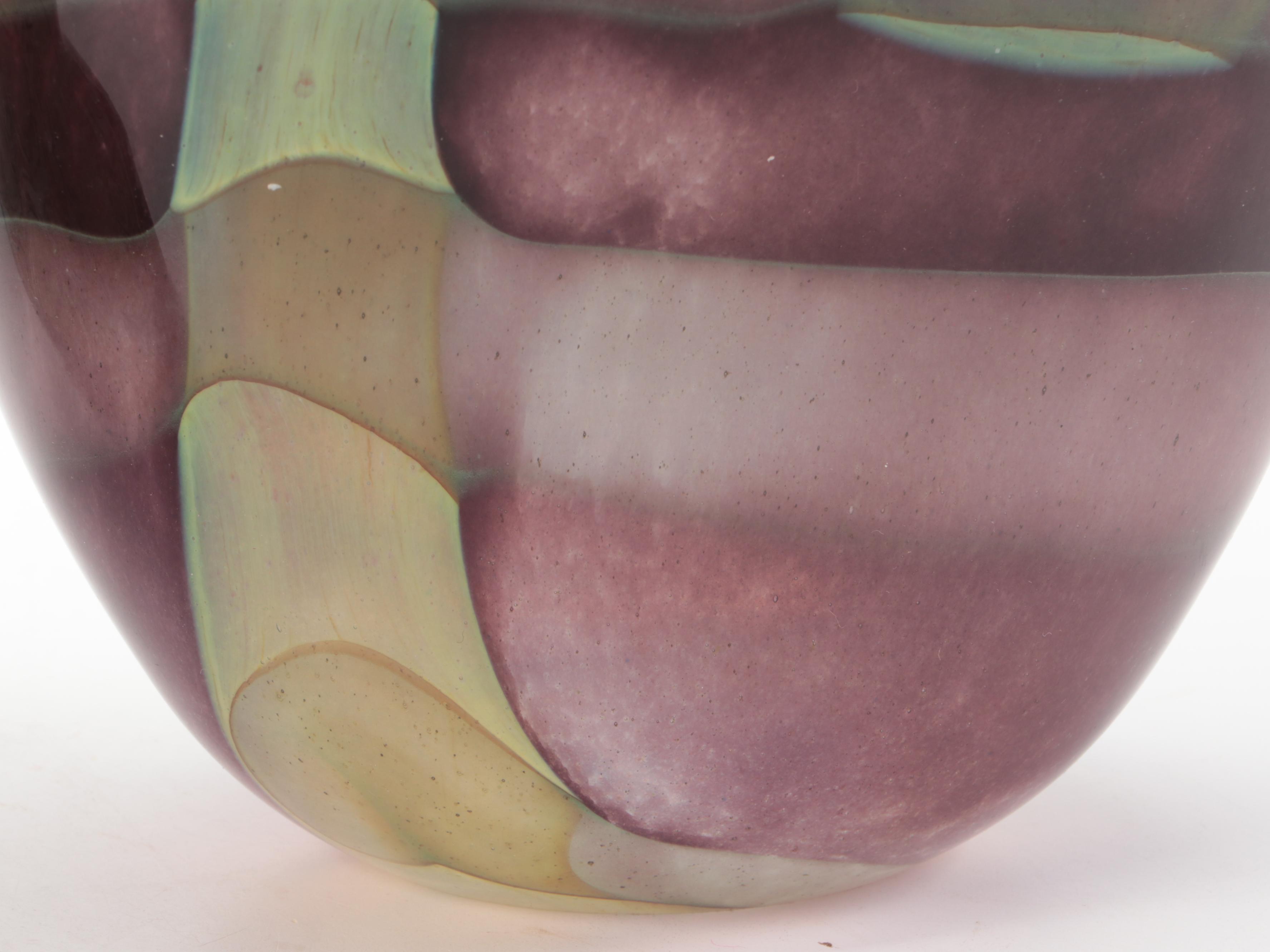 Sasaki Multicolor and Jozefina Krosno Handkerchief Studio Glass Vases