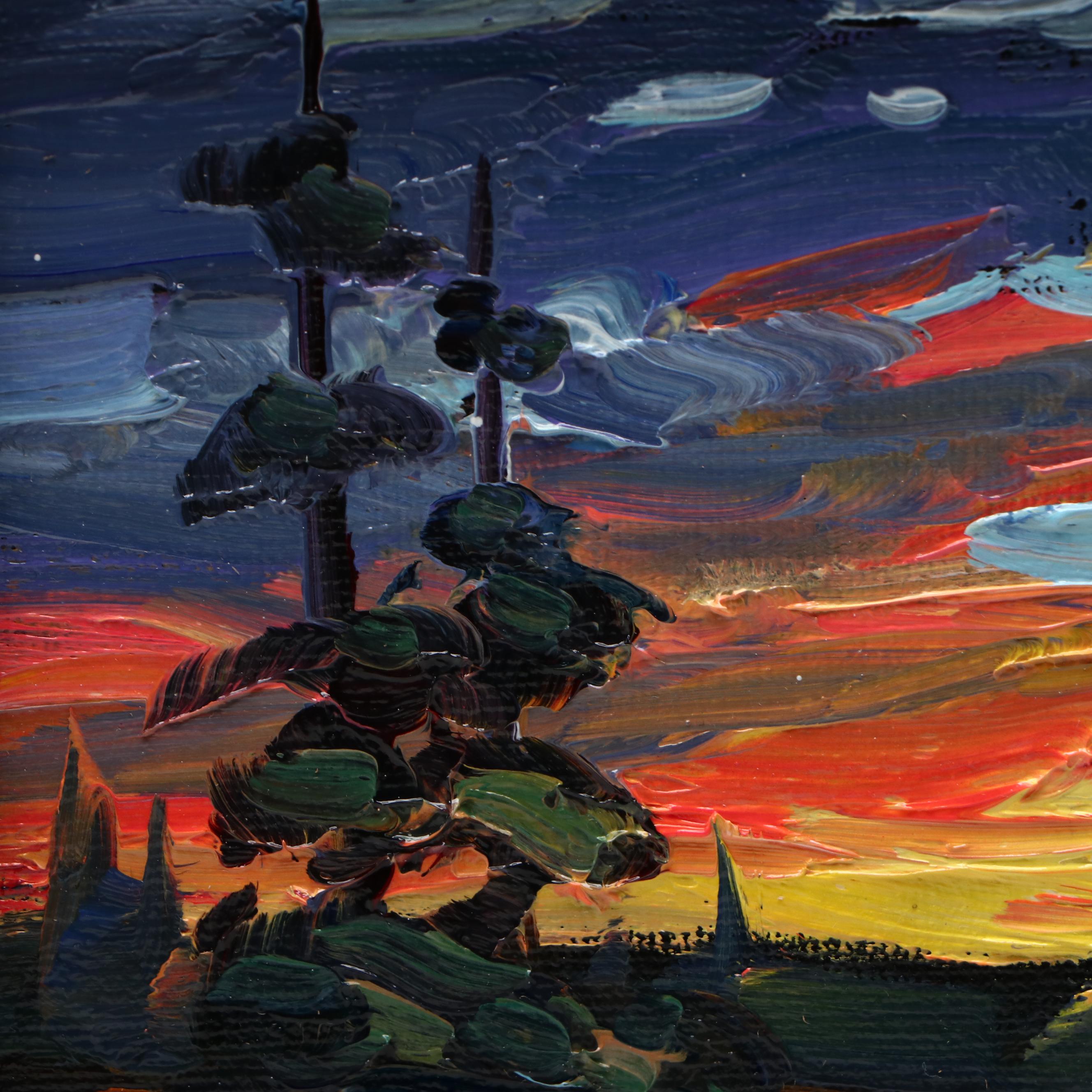 William Hawkins Sunset Landscape Oil Painting, 21st Century