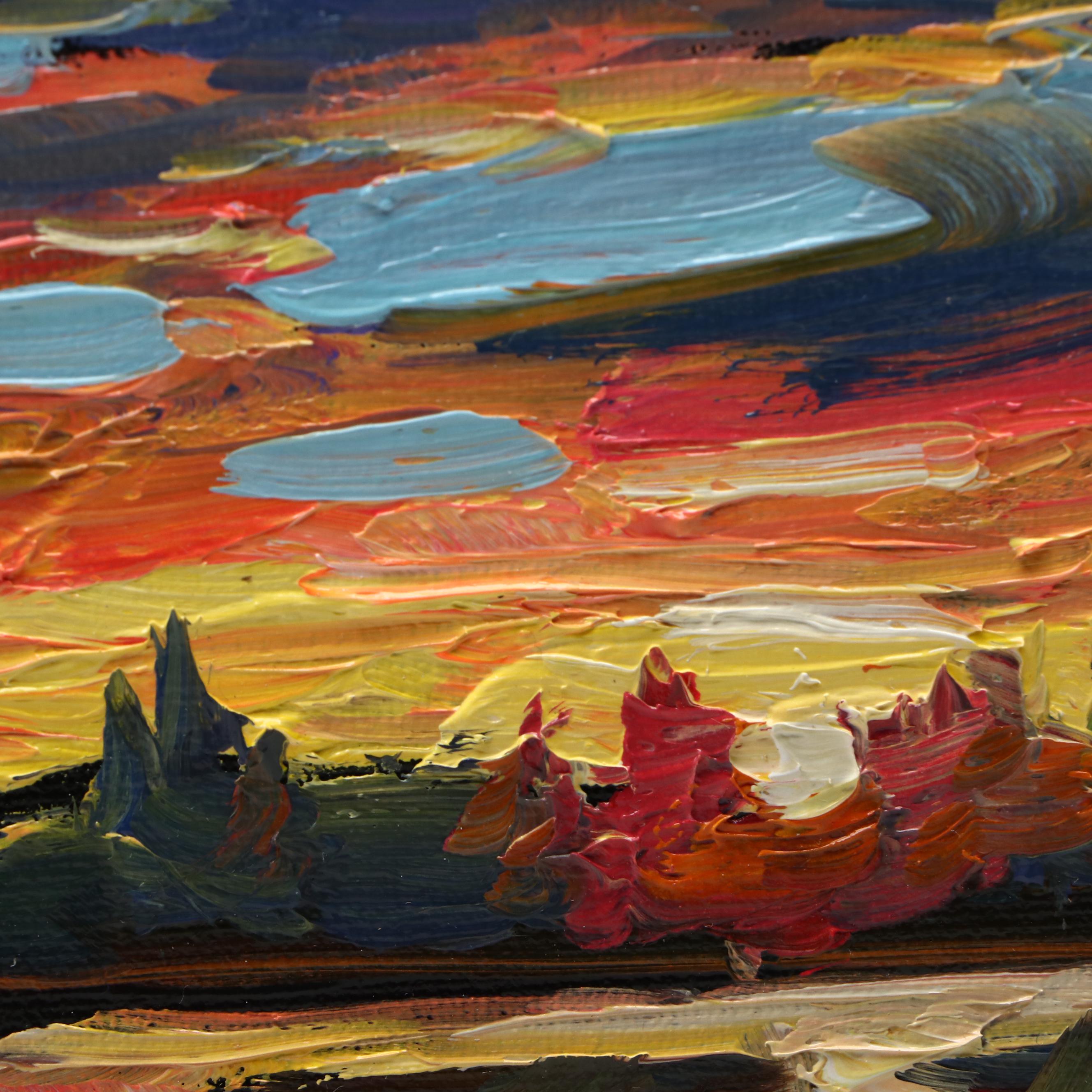 William Hawkins Sunset Landscape Oil Painting, 21st Century