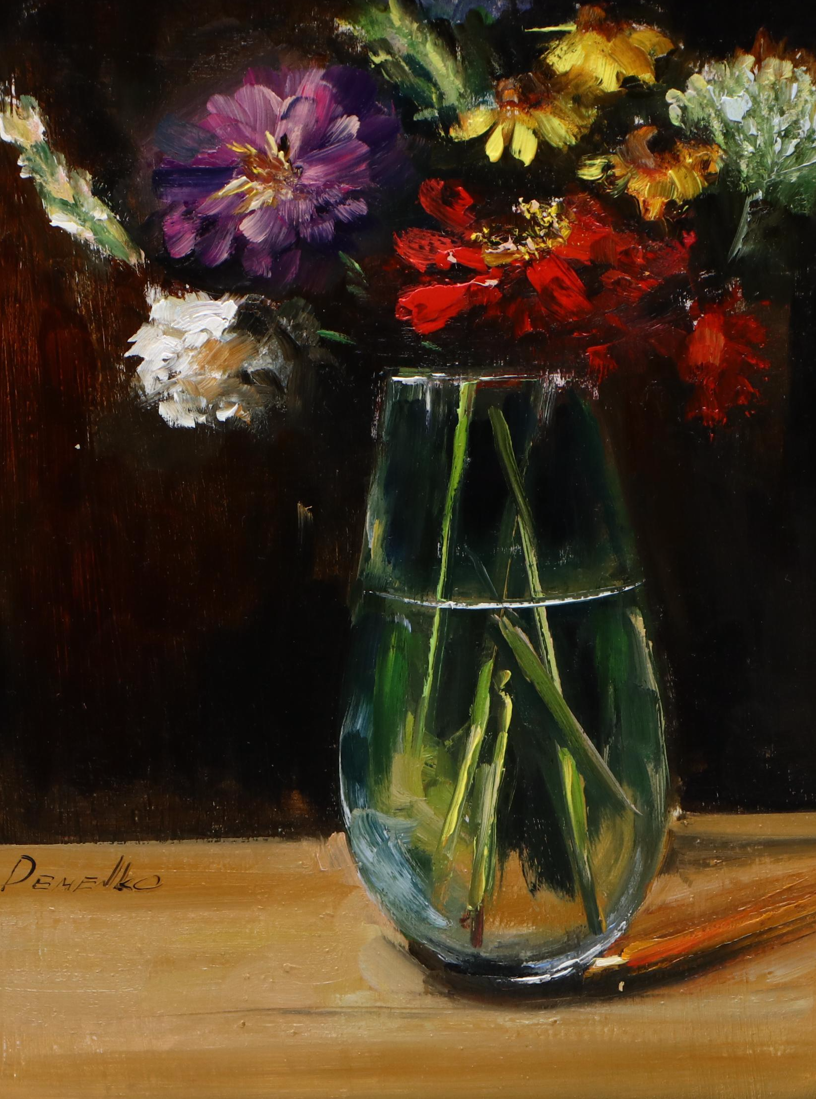 Natalia Demenko Floral Still Life Oil Painting, 21st Century