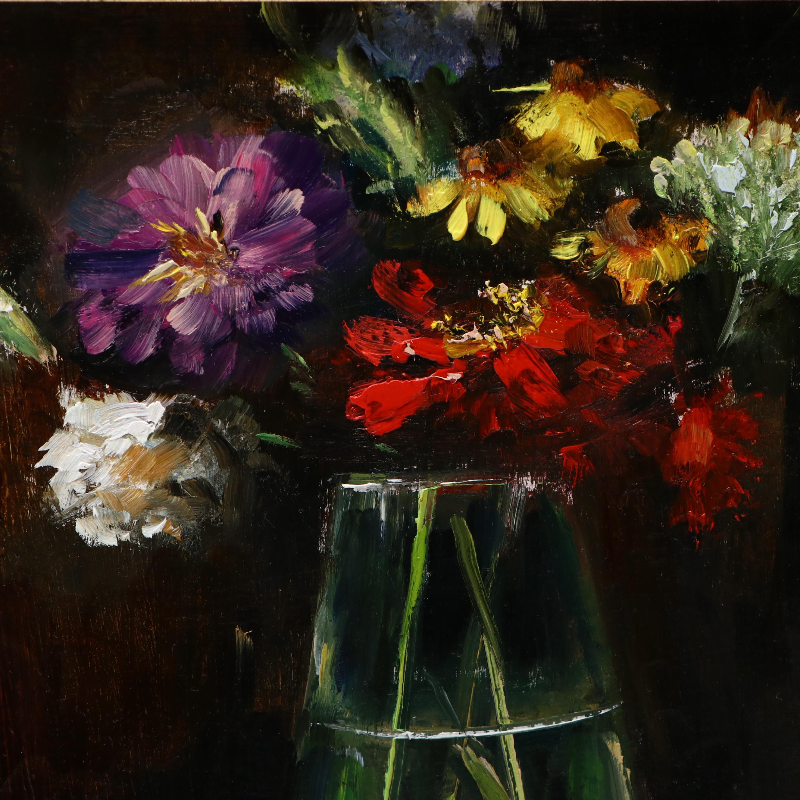 Natalia Demenko Floral Still Life Oil Painting, 21st Century