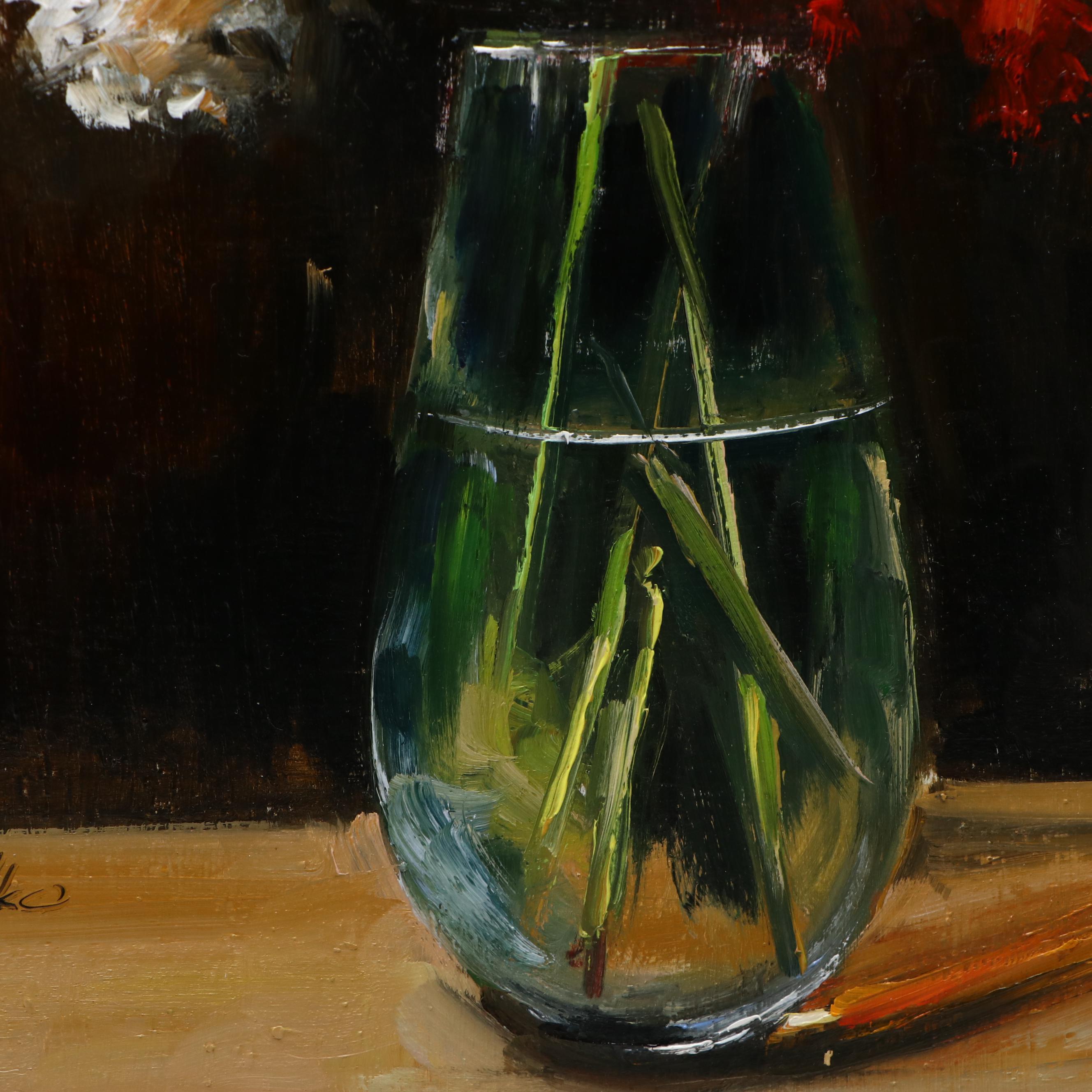 Natalia Demenko Floral Still Life Oil Painting, 21st Century