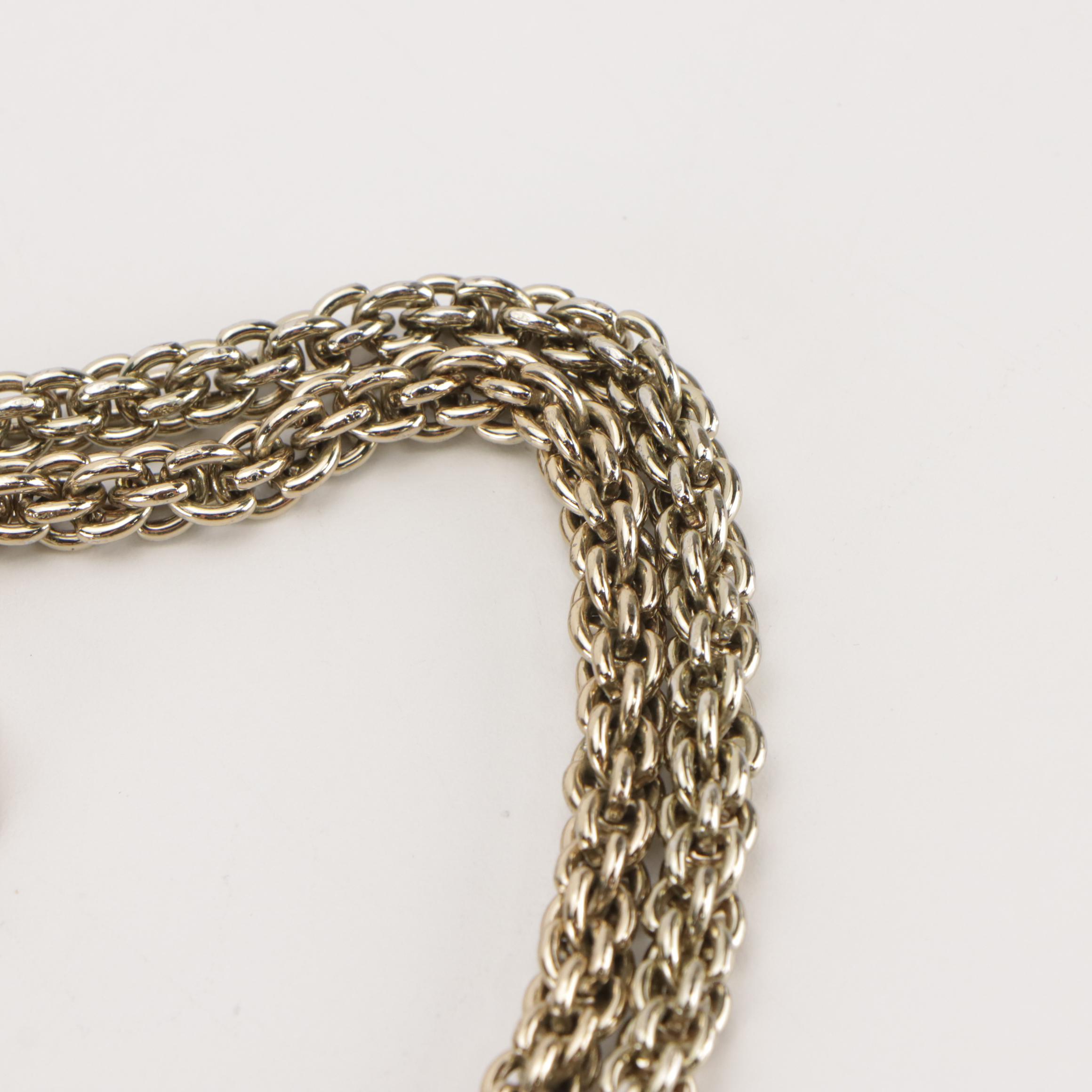 Valentino Garavani White Diamond Stitched Rockstud Spike Calfskin Two-Way Bag