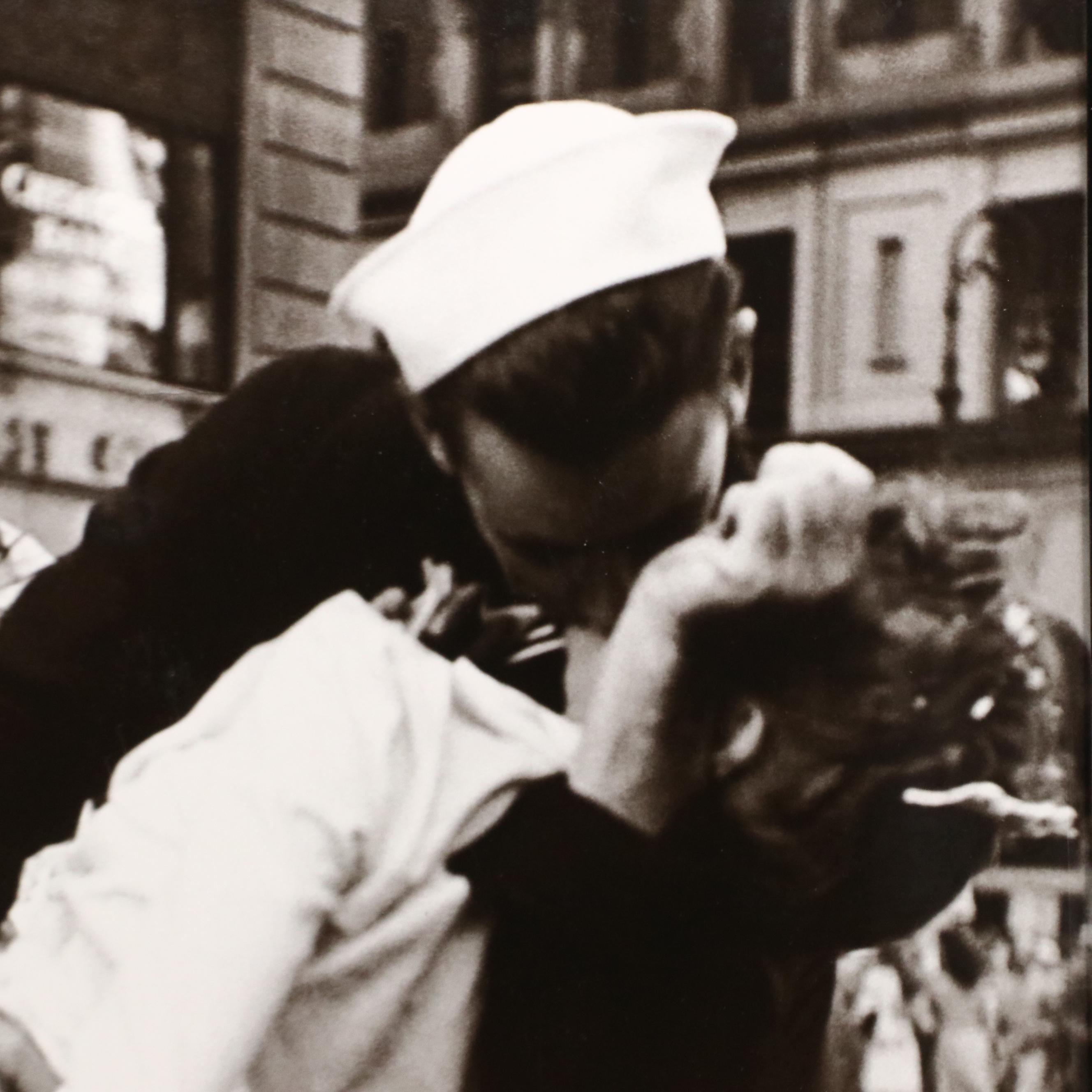 After Alfred Eisenstaedt Halftone "War's End Kiss"