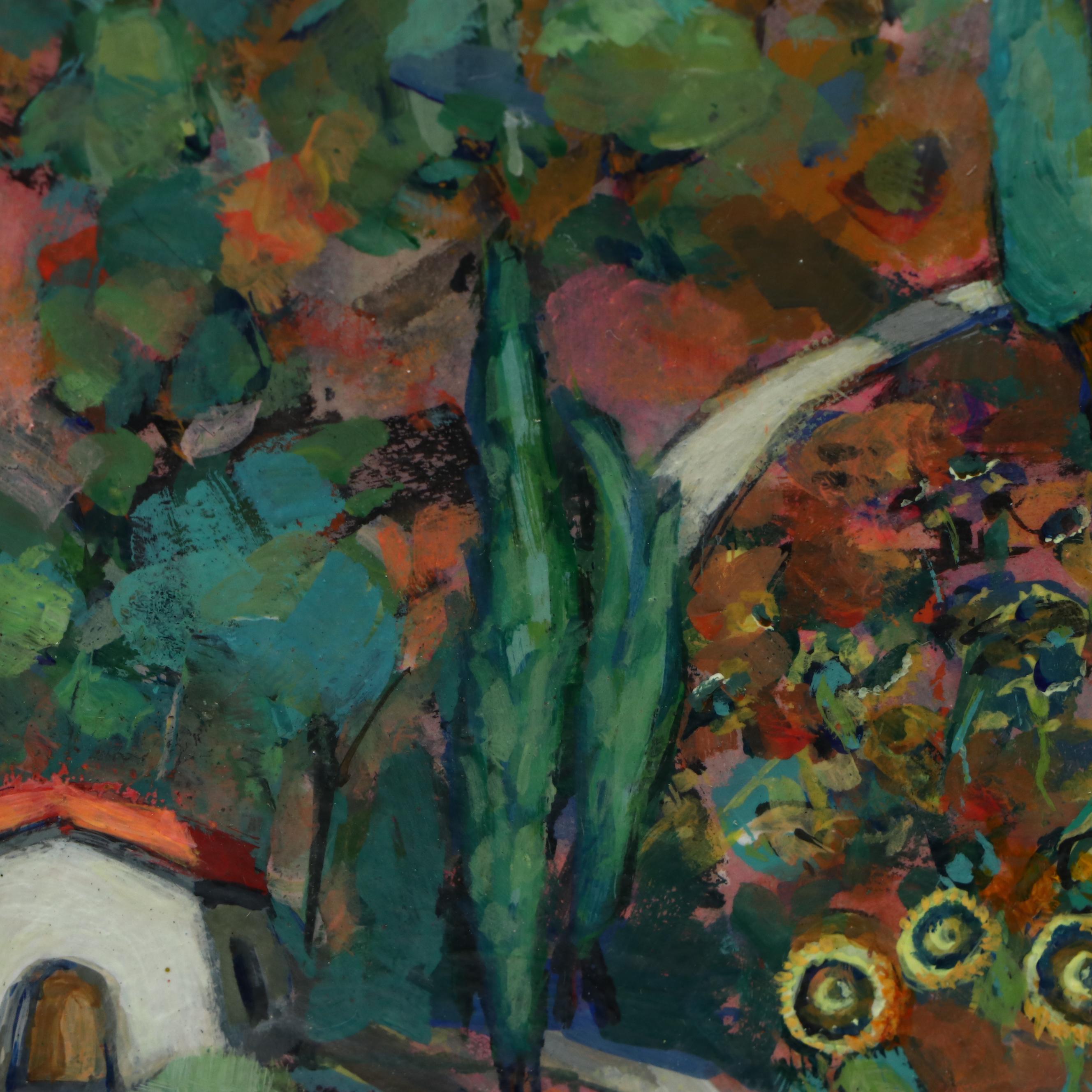 Beth Capogrossi Townscape Oil Painting "Hilltop Chapel, Tuscany," 2025