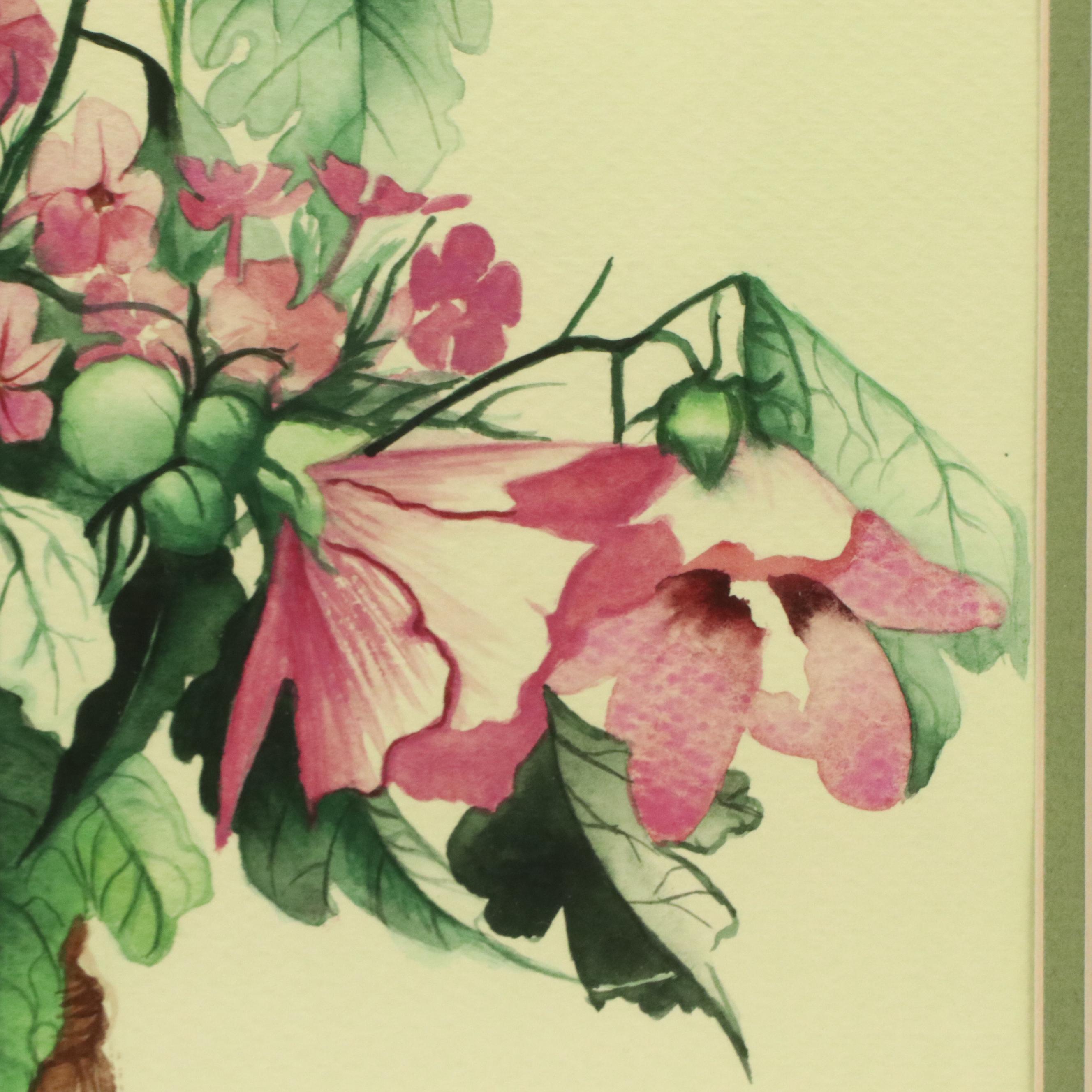 Sally Sisson Anderson Floral Still Life Watercolor Painting