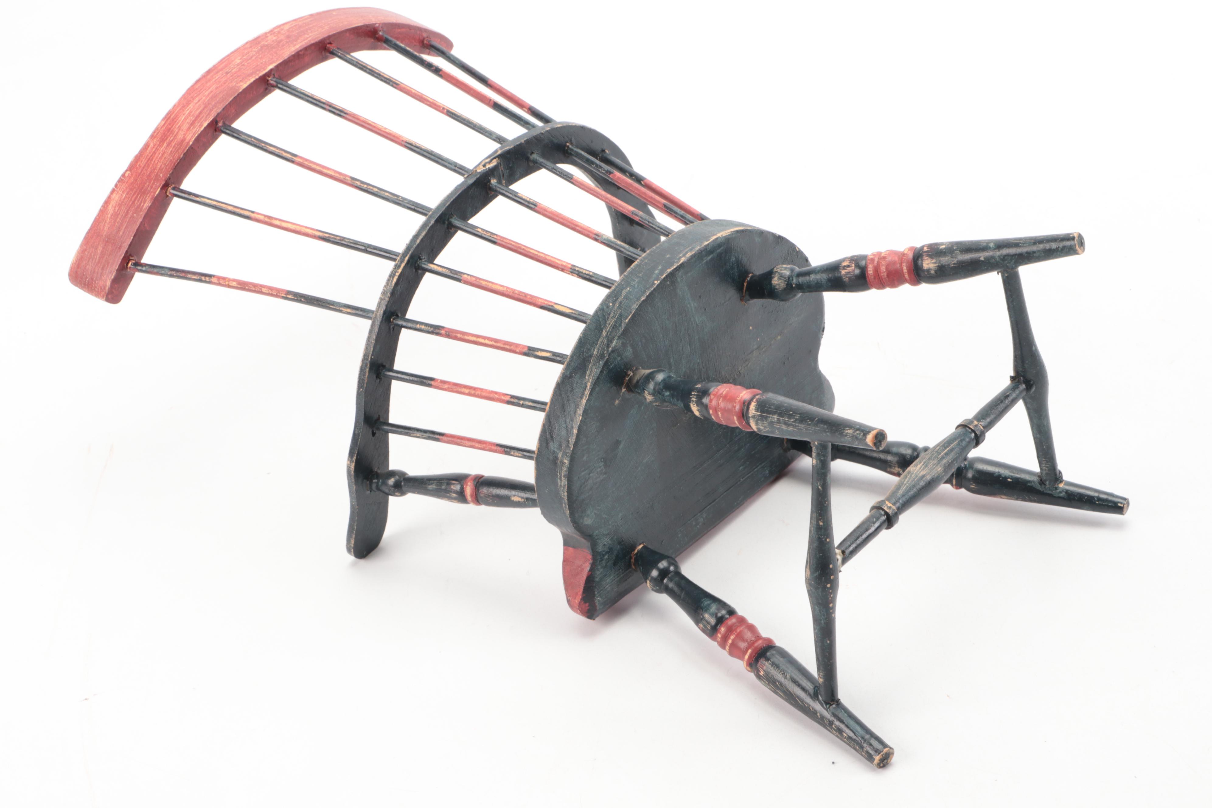 Vintage Walda Porcelain with Other Ceramic Dolls and Wooden Doll Furniture