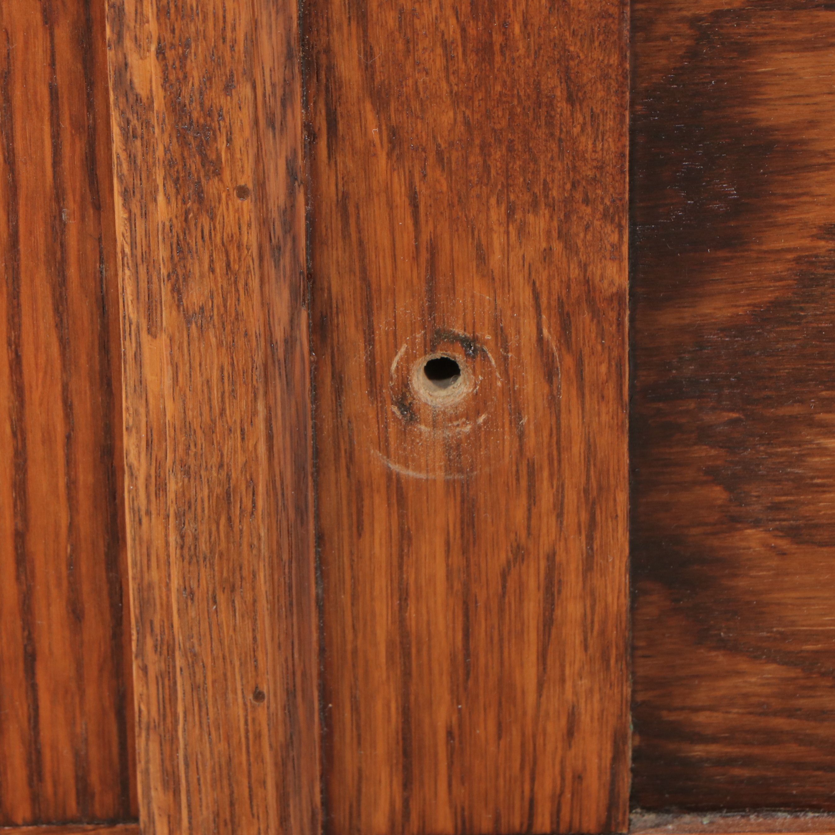 Antique Victorian Carved Oak Washstand