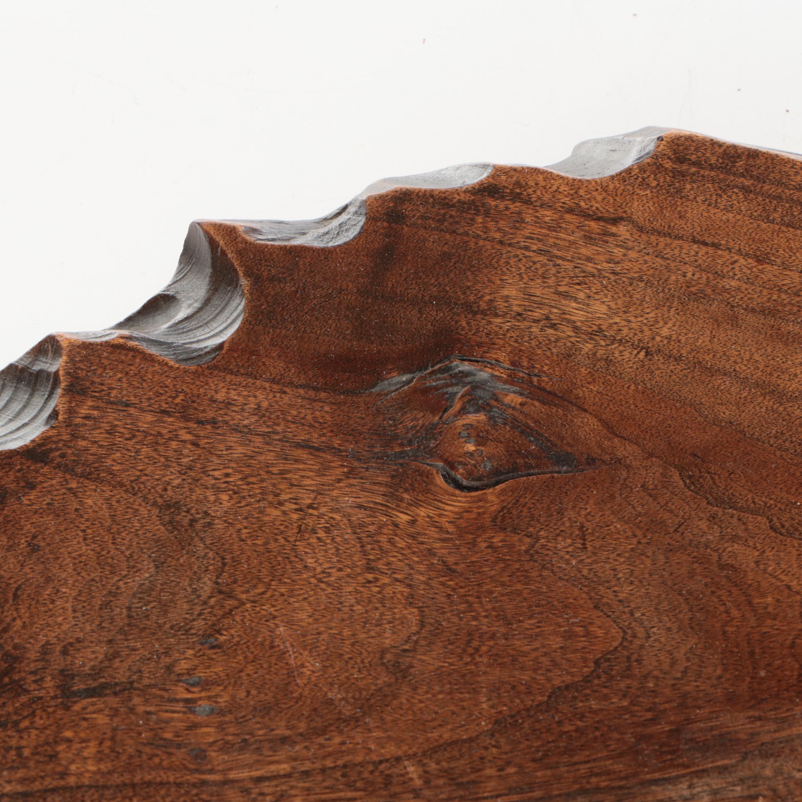 Live Edge Lacquered Wood Slab Wall Décor