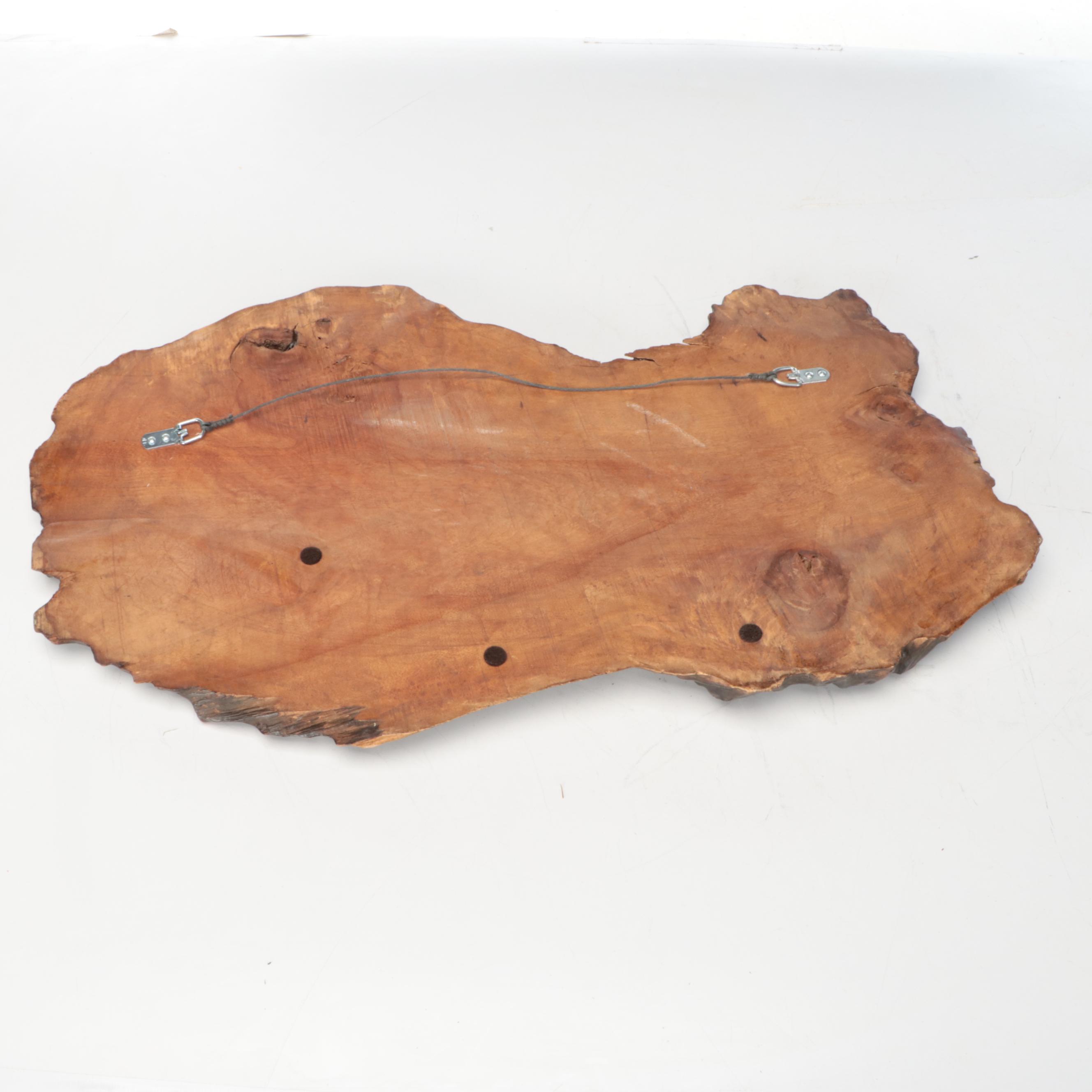 Live Edge Lacquered Wood Slab Wall Décor