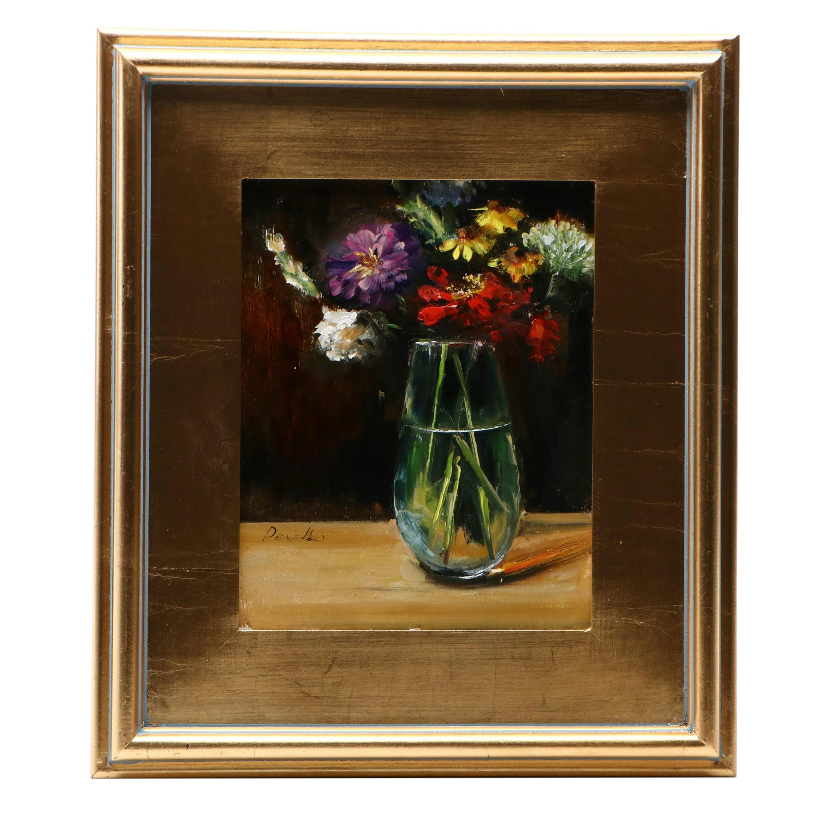 Natalia Demenko Floral Still Life Oil Painting, 21st Century