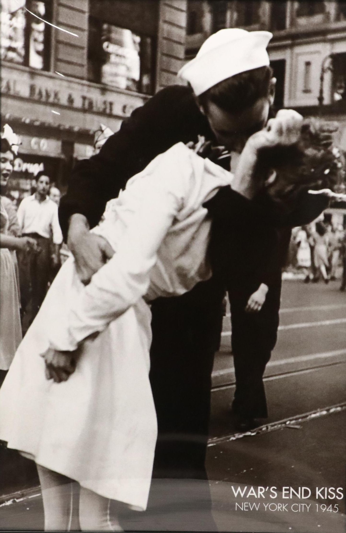 After Alfred Eisenstaedt Halftone "War's End Kiss"