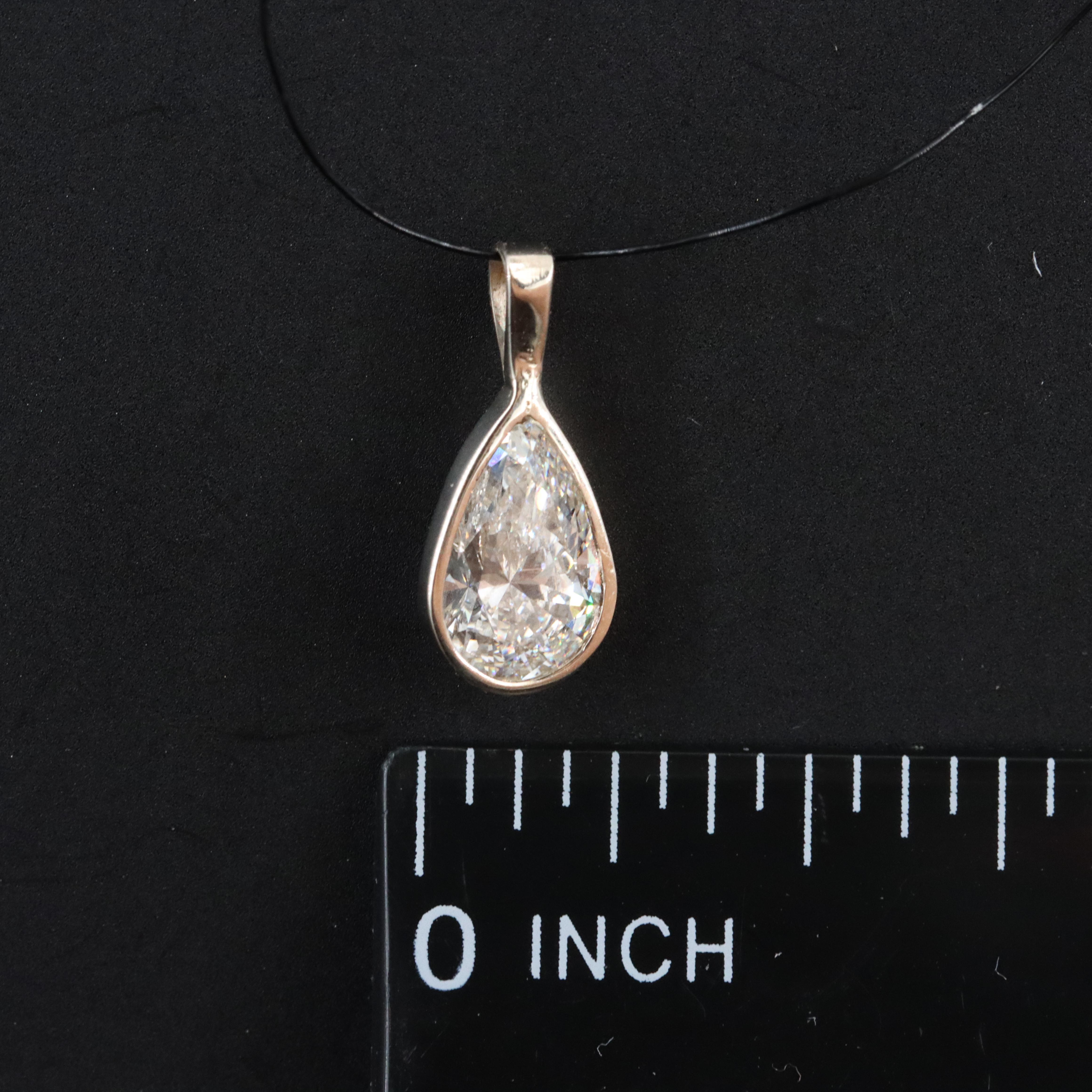 14K 1.12 CT Lab Grown Diamond Pendant