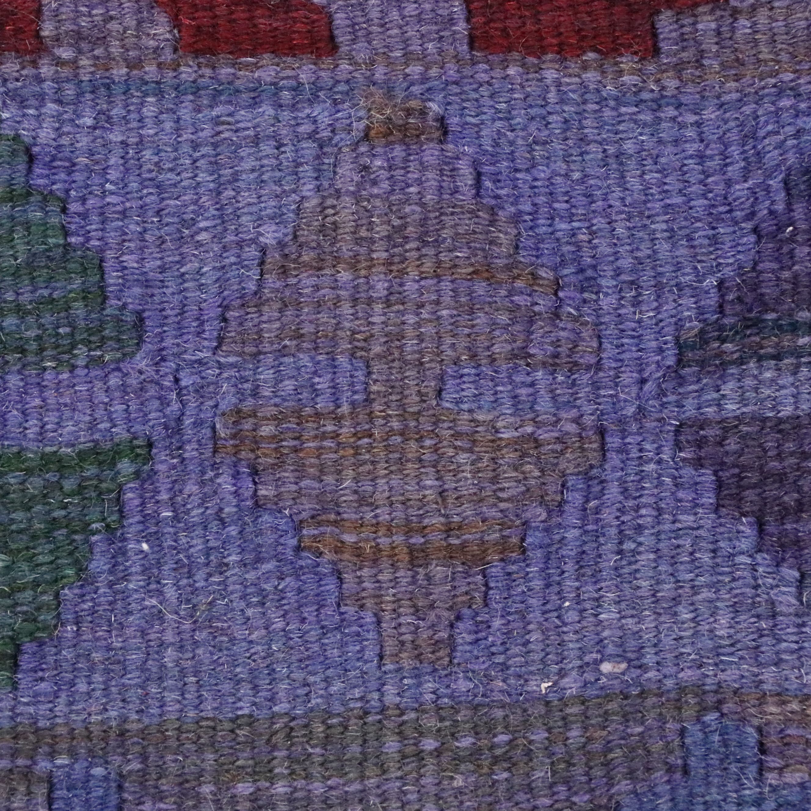 5'6 x 7'9 Handwoven Turkish Kilim Overdyed Area Rug