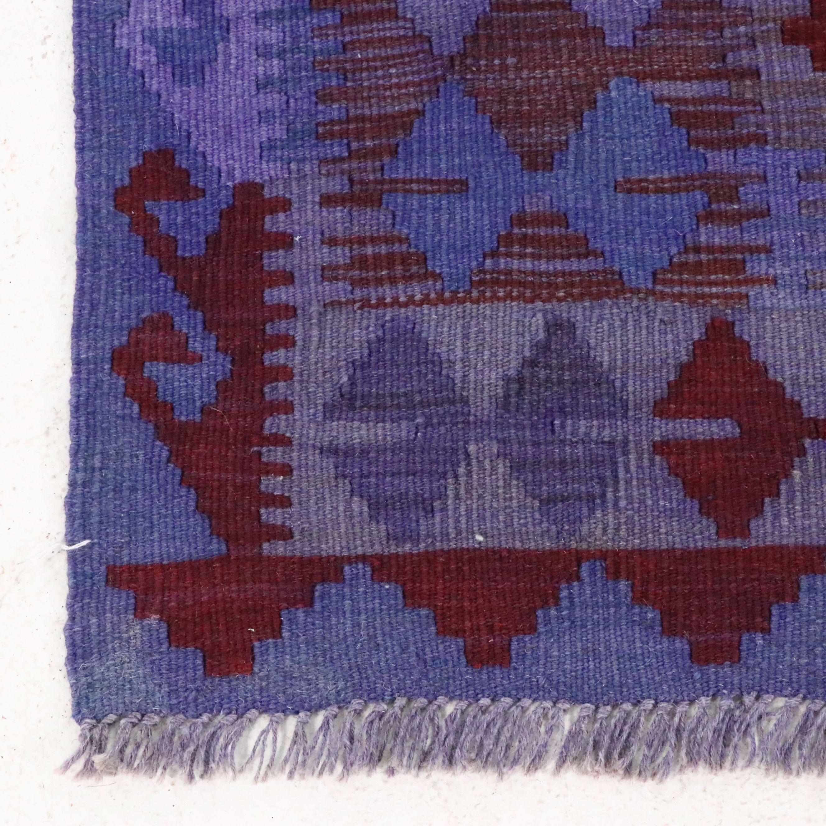 5'6 x 7'9 Handwoven Turkish Kilim Overdyed Area Rug