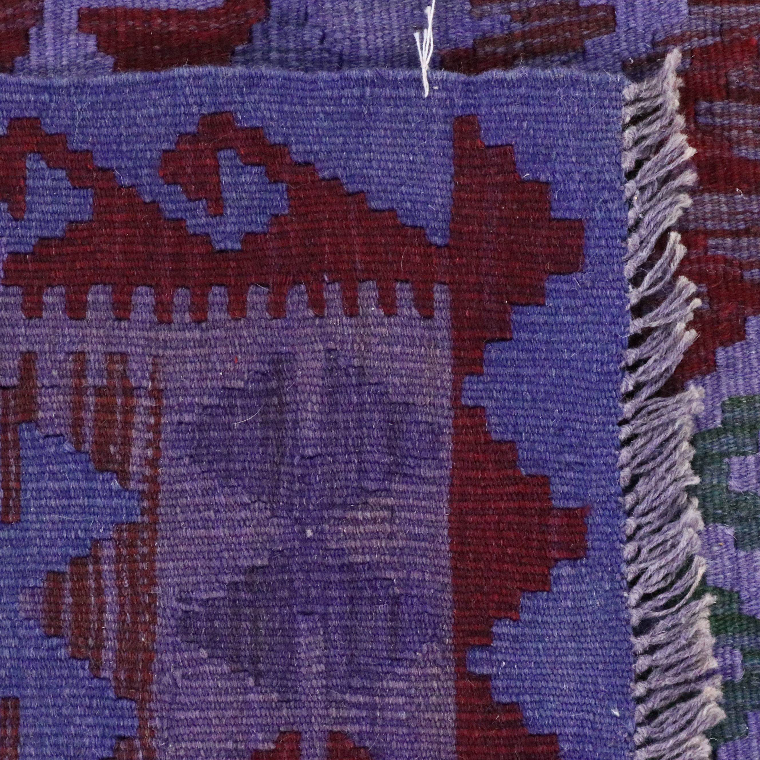 5'6 x 7'9 Handwoven Turkish Kilim Overdyed Area Rug